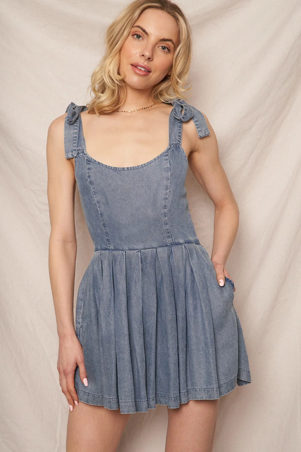 Just for Kicks Mini Ruffle Romper Dress