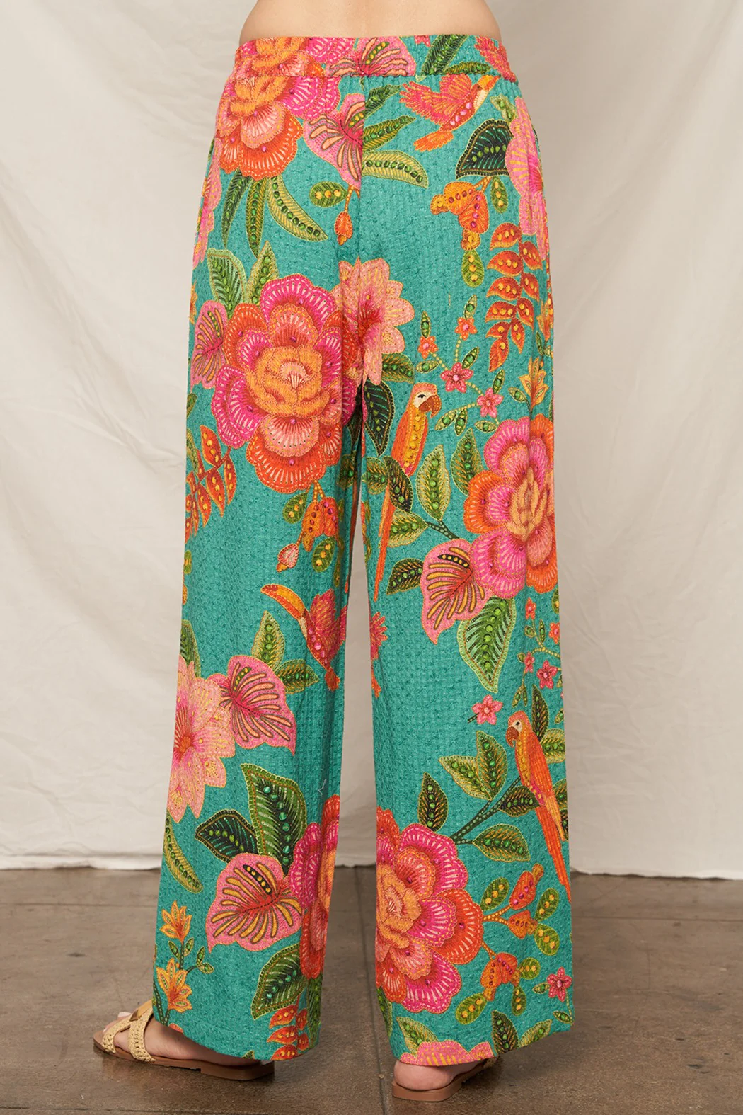 Rio Tropical Print Wide Leg Beach Pant