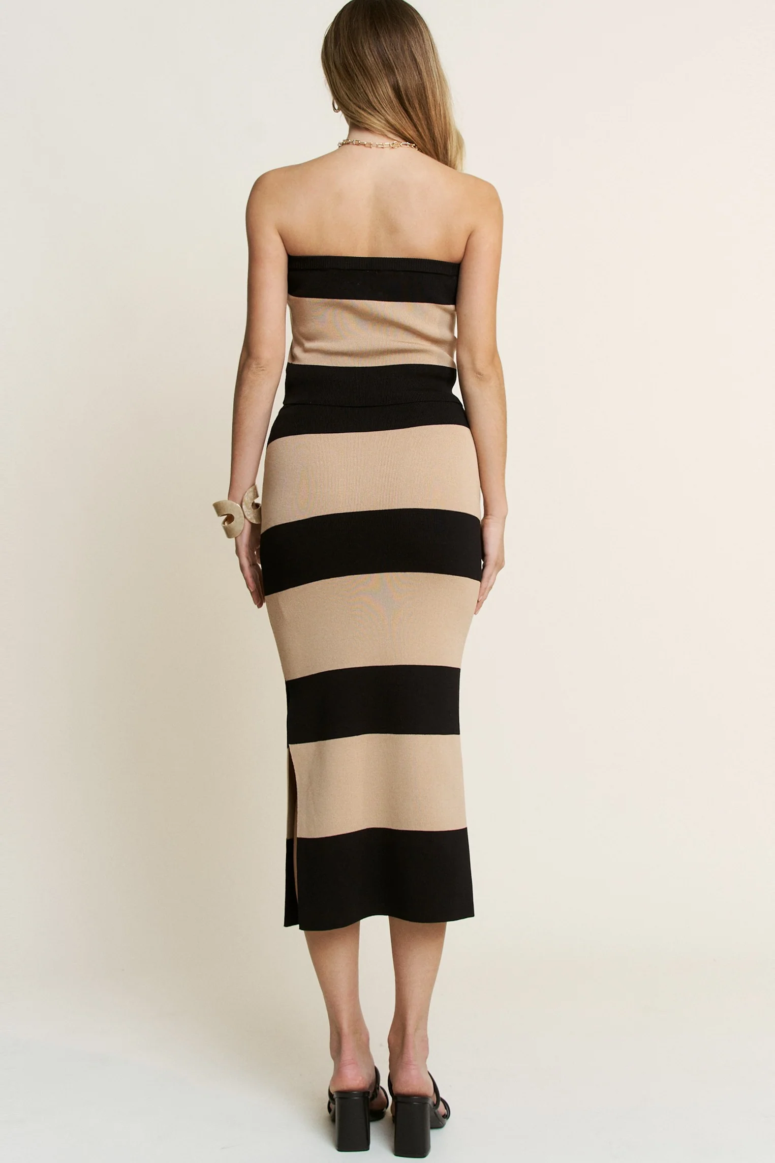 Rylan Stripe Tube Top and Skirt Set