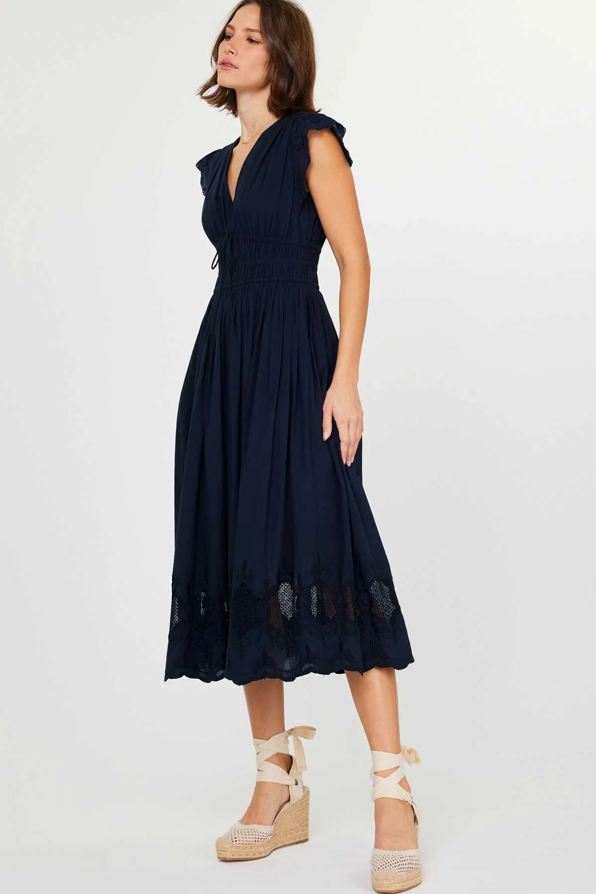 Love is Grand Lace Detail Midi Dress