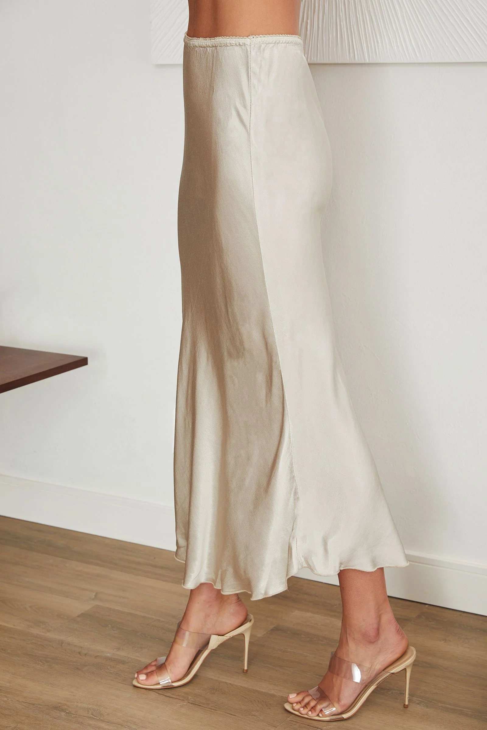Totally Neutral Silky Skirt FINAL SALE