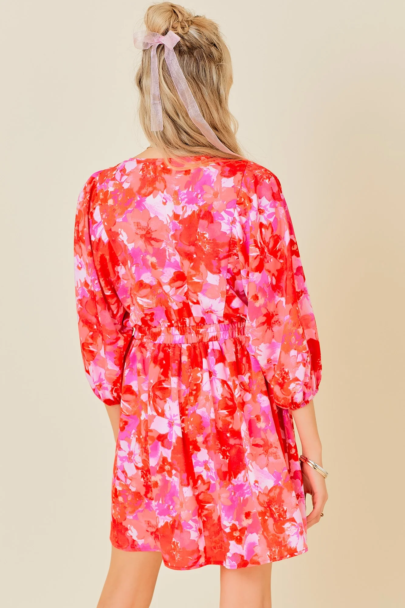 Bright Lights Suplice Mini Floral Red PRint Mini Dress FINAL SALE