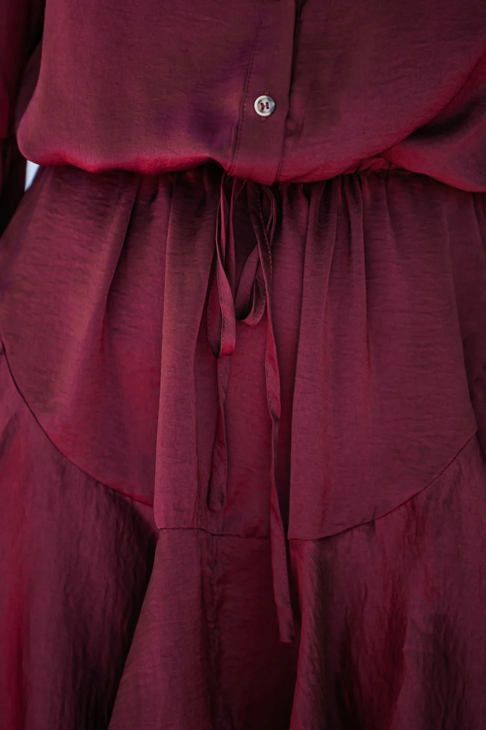 Go with the Flow Mini Dress In Burgundy FINAL SALE