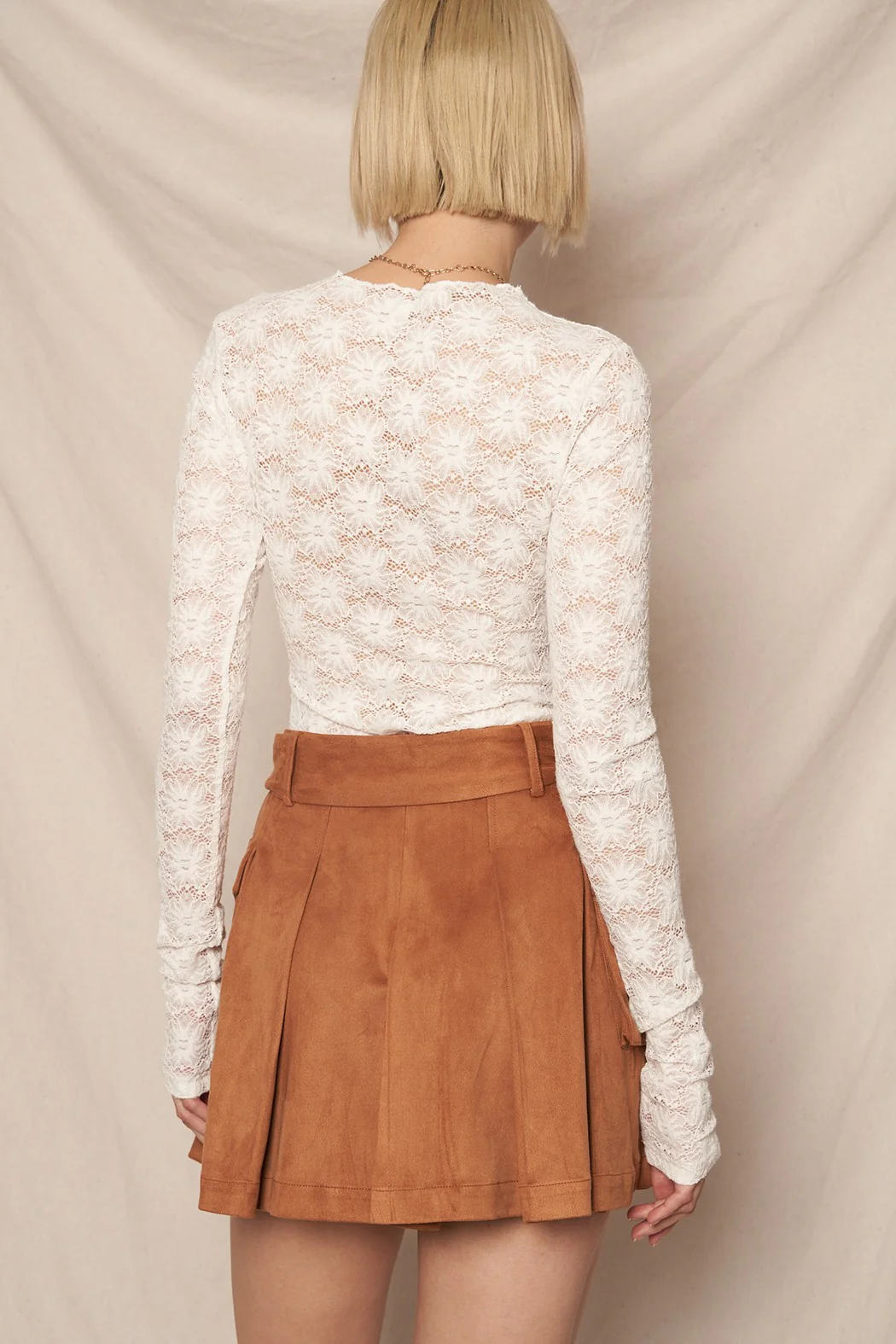 Only You Semi Sheer Lace Top