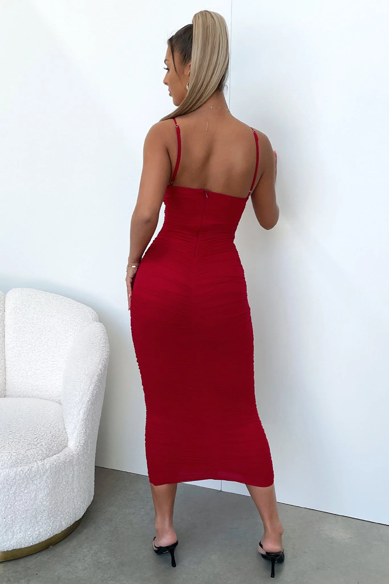 Zena Full Length Dress - Burgundy