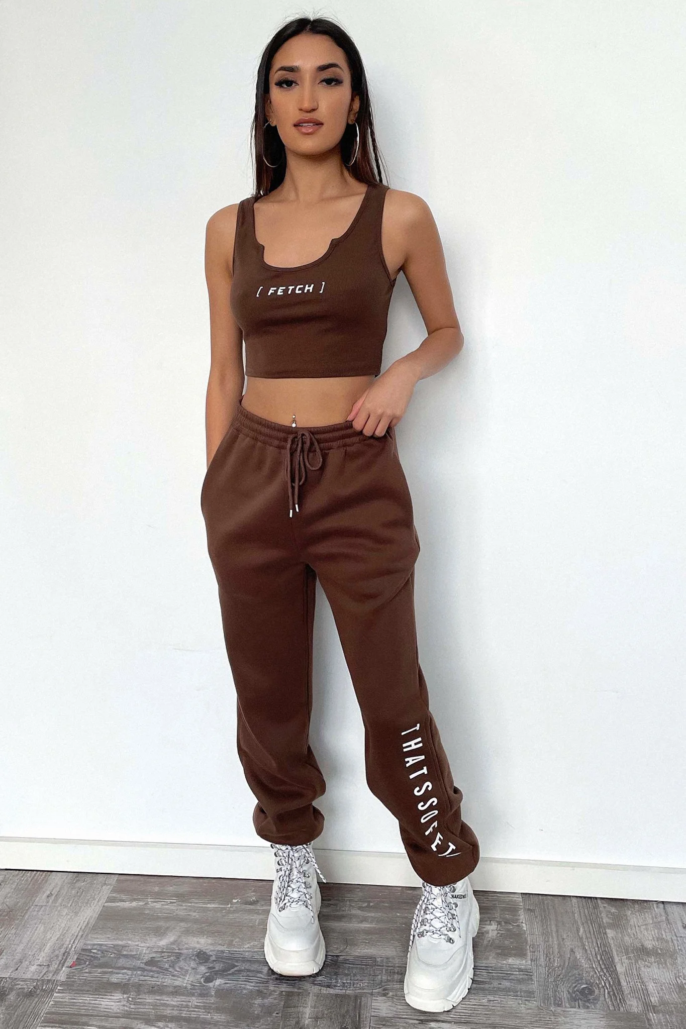 Zeuse Singlet Crop - Brown