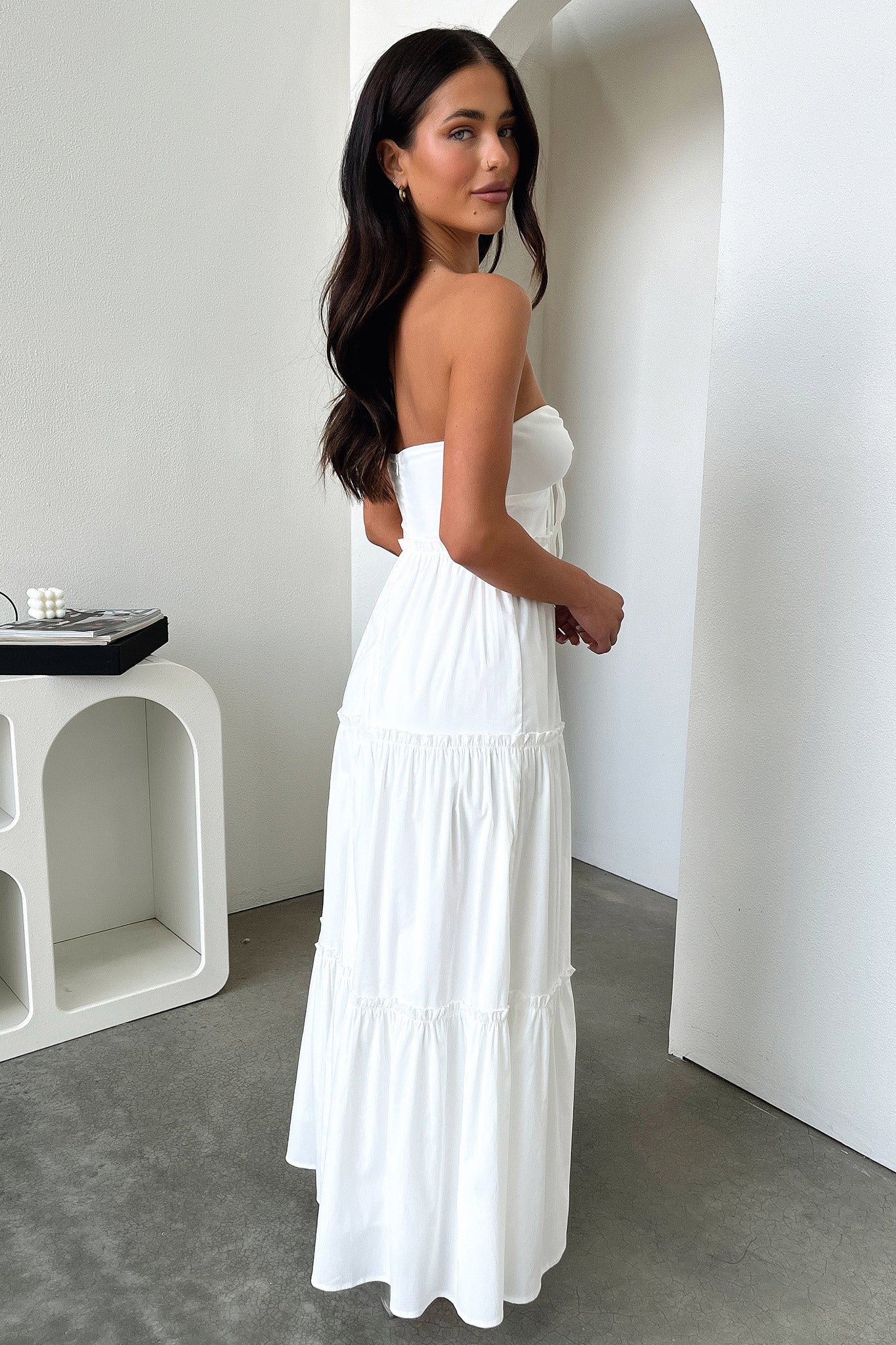 Audrina Maxi Dress - White