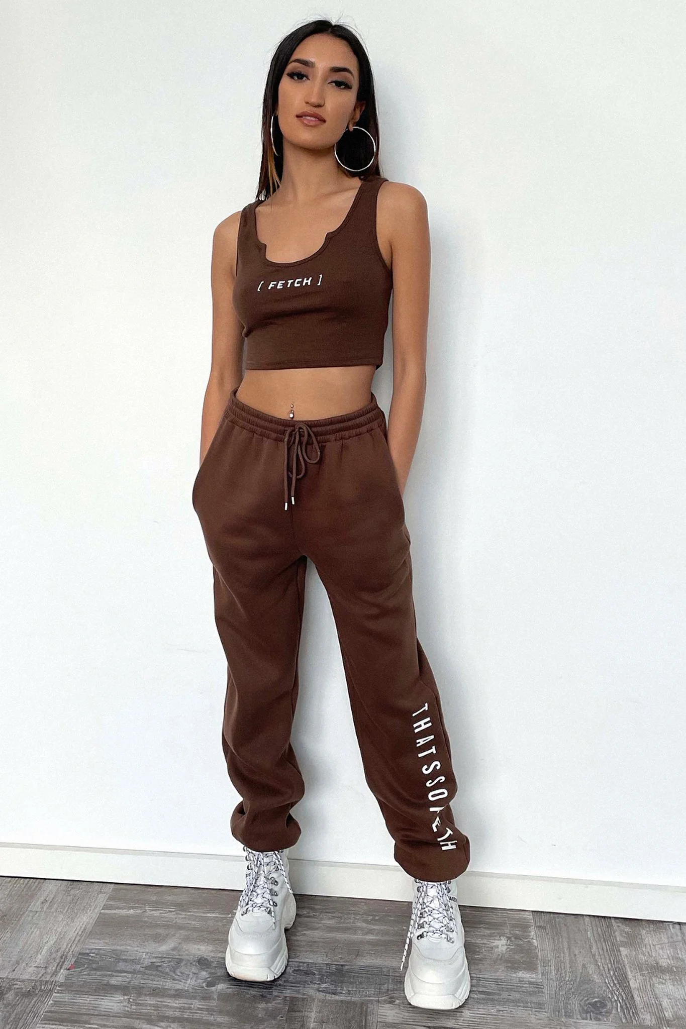Zeuse Singlet Crop - Brown