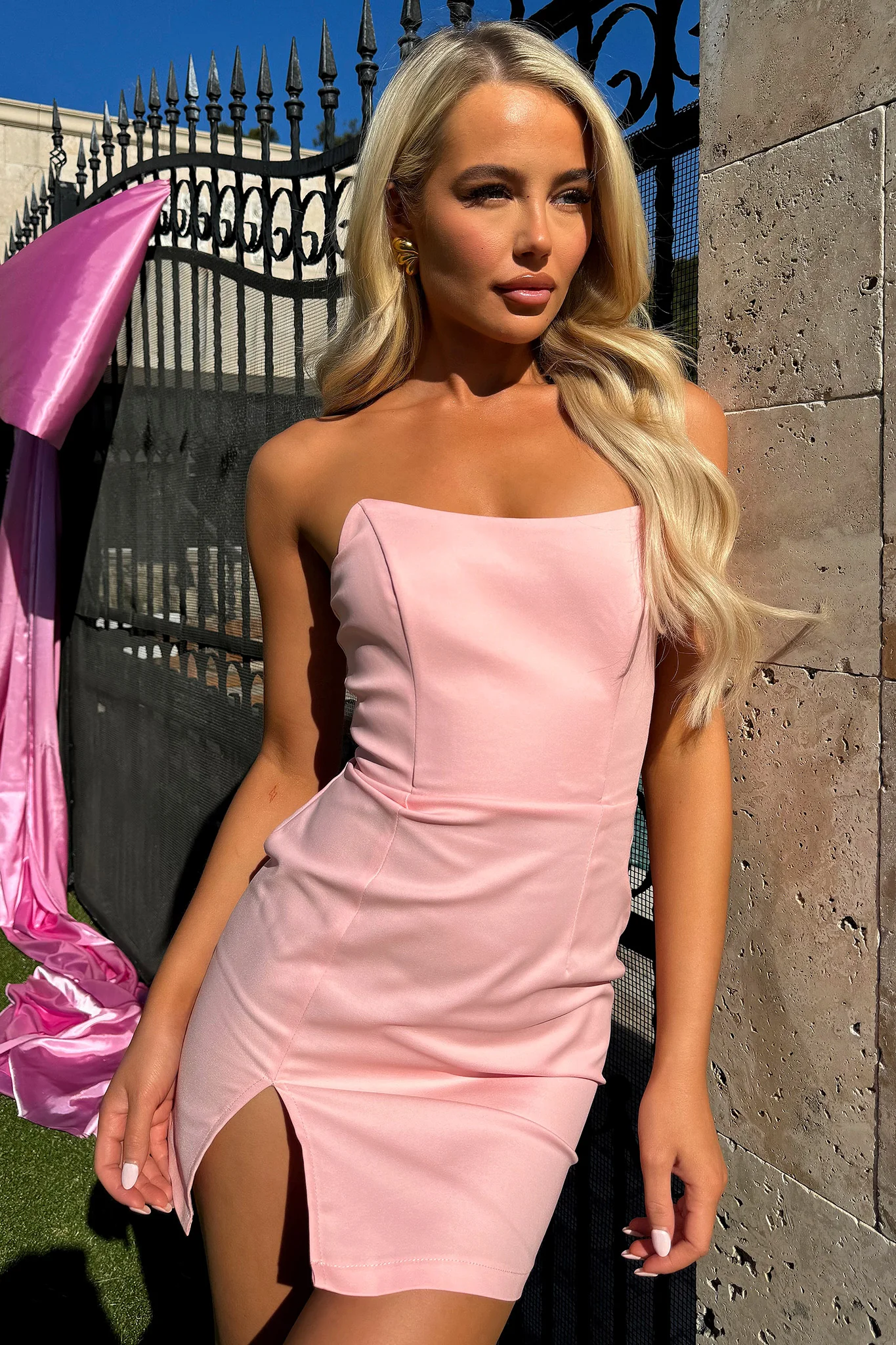 Lane Mini Dress - Baby Pink