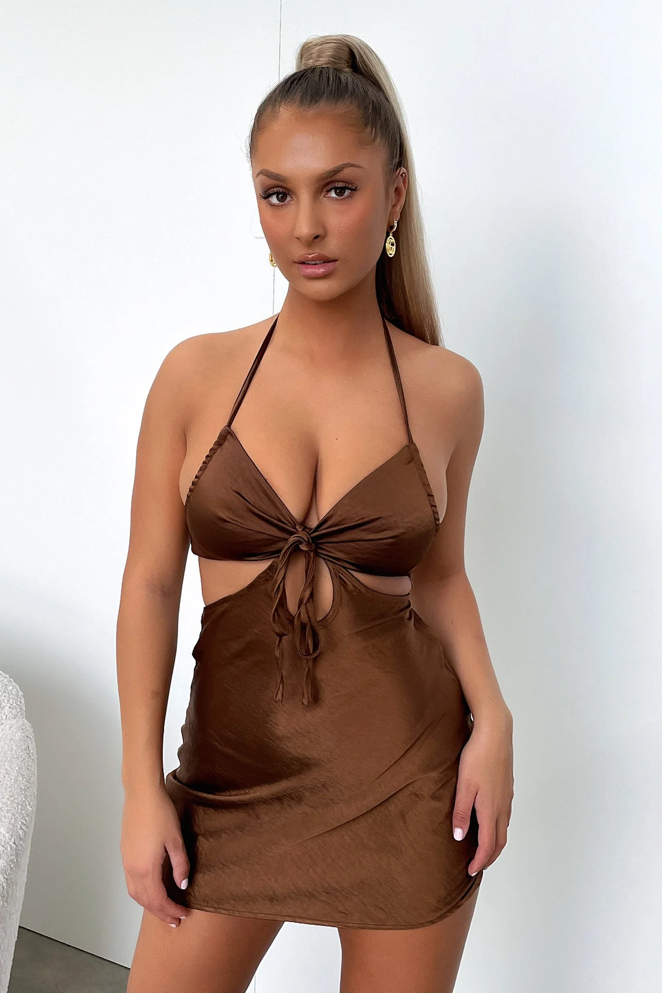 Xanthia Dress - Brown