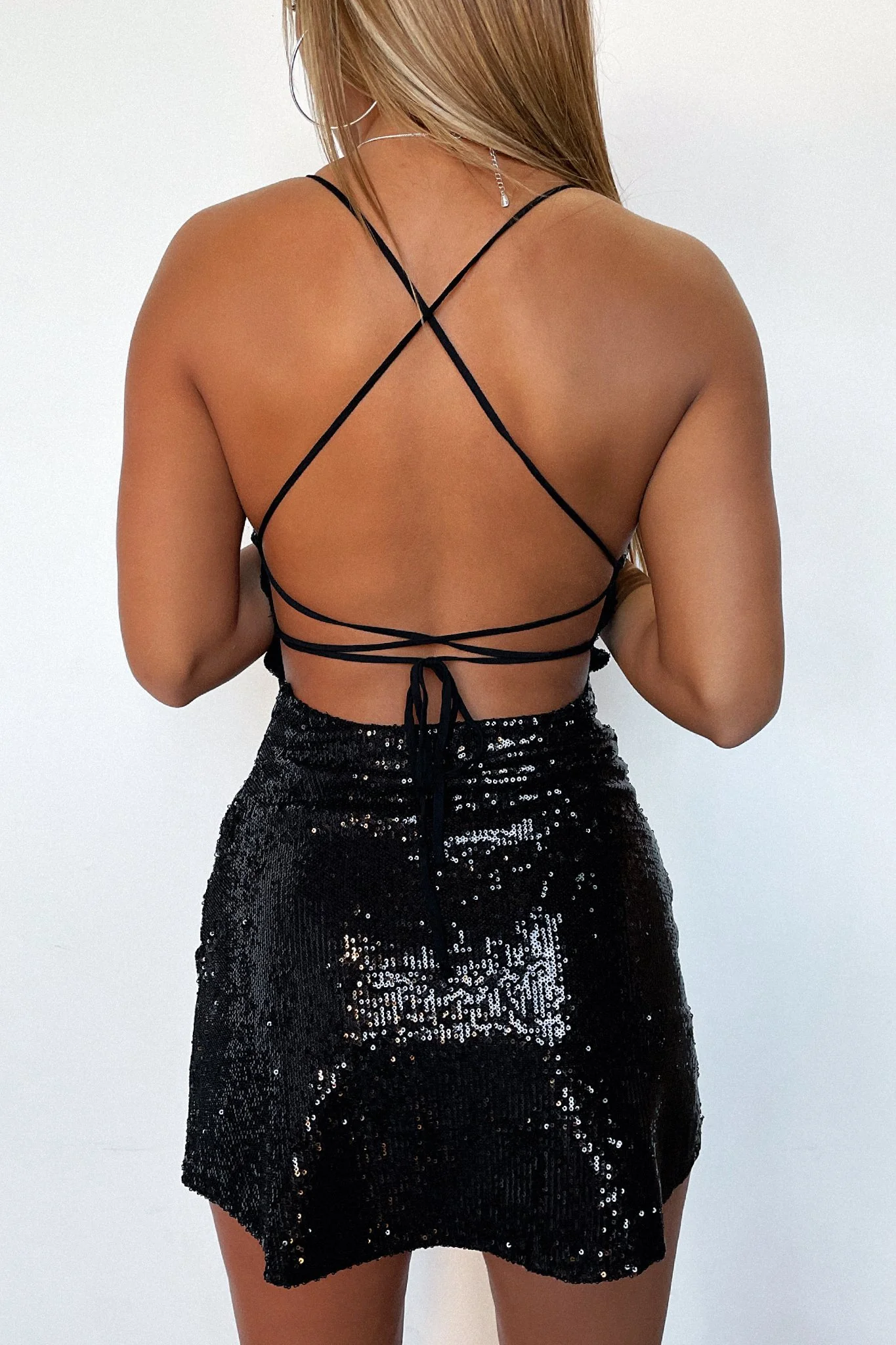 Olivia Dress - Black Sequin