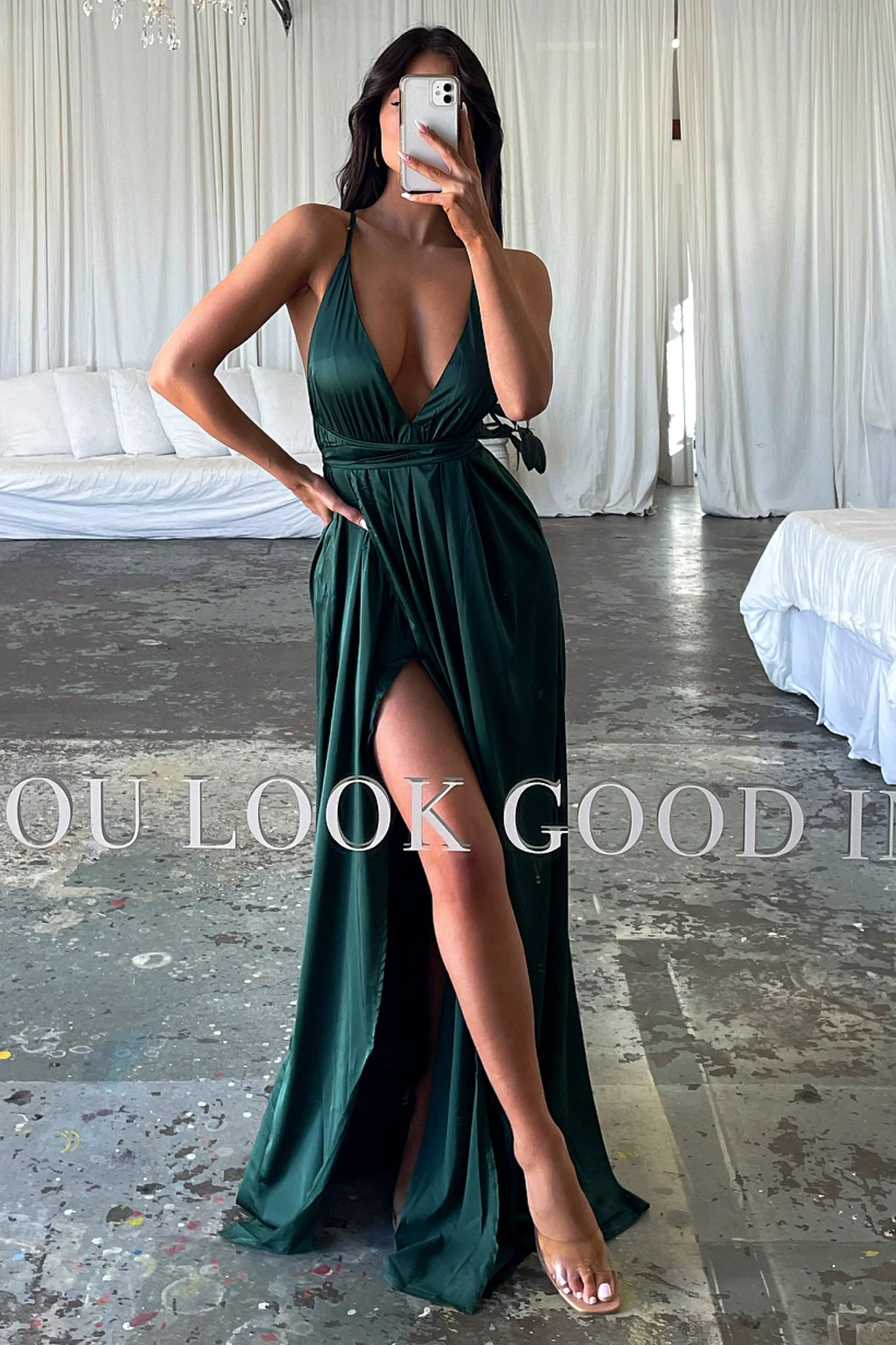 Scarlett Dress - Emerald Green