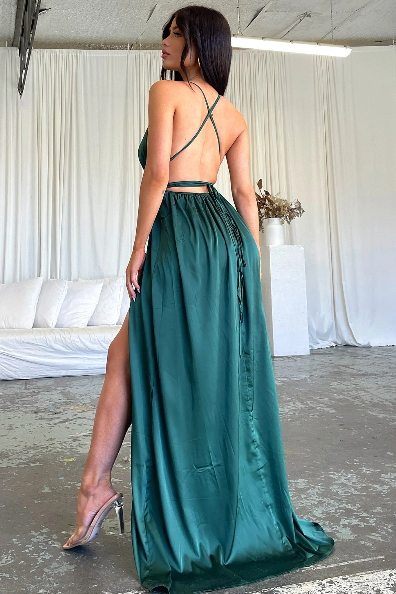 Scarlett Dress - Emerald Green