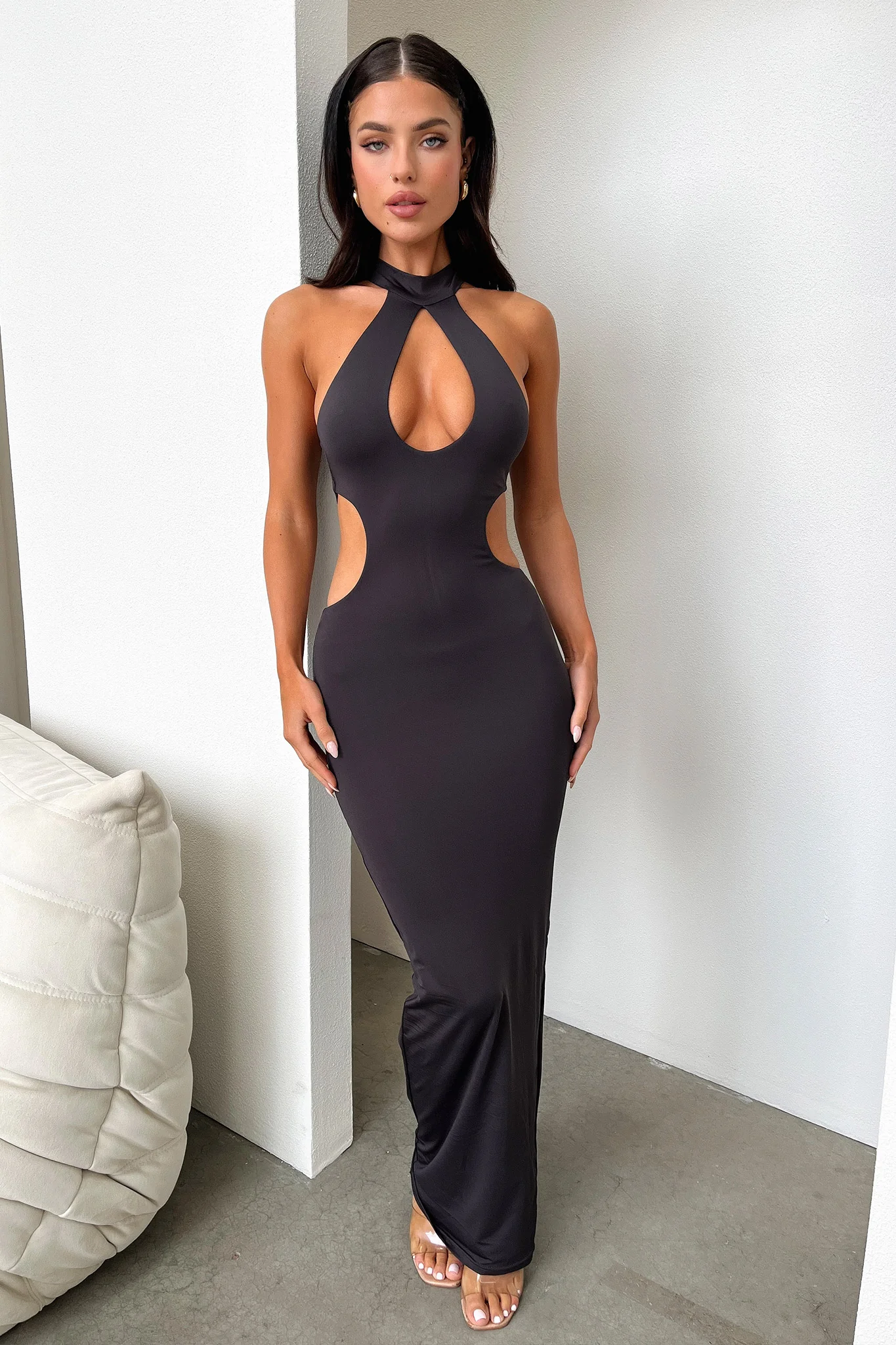 Gianna Maxi Dress - Dark Charcoal