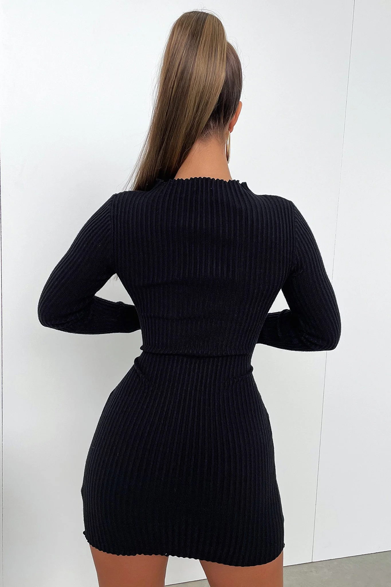 Reuben Knitted Dress - Black