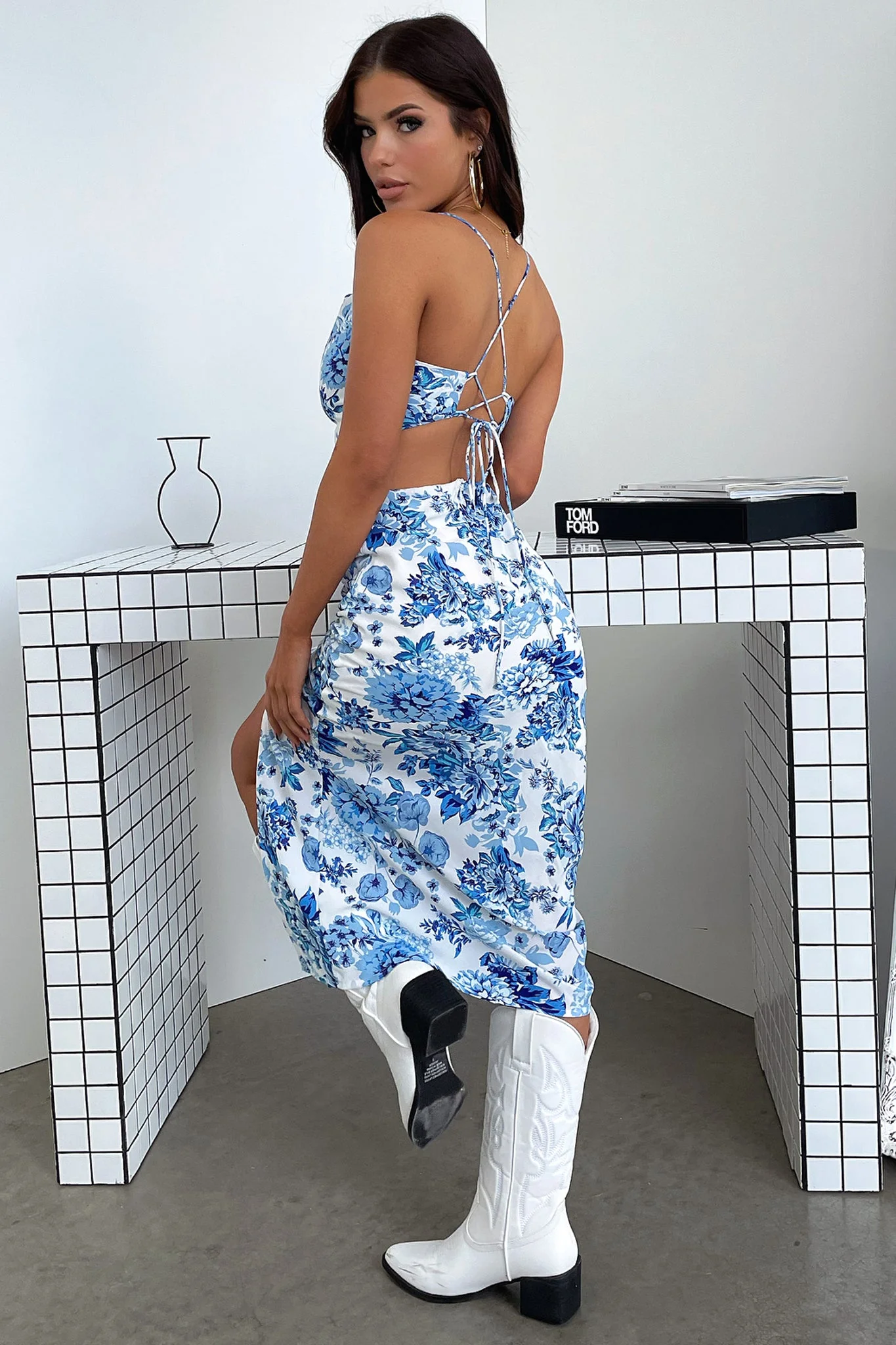 Moana Midi - Blue Floral