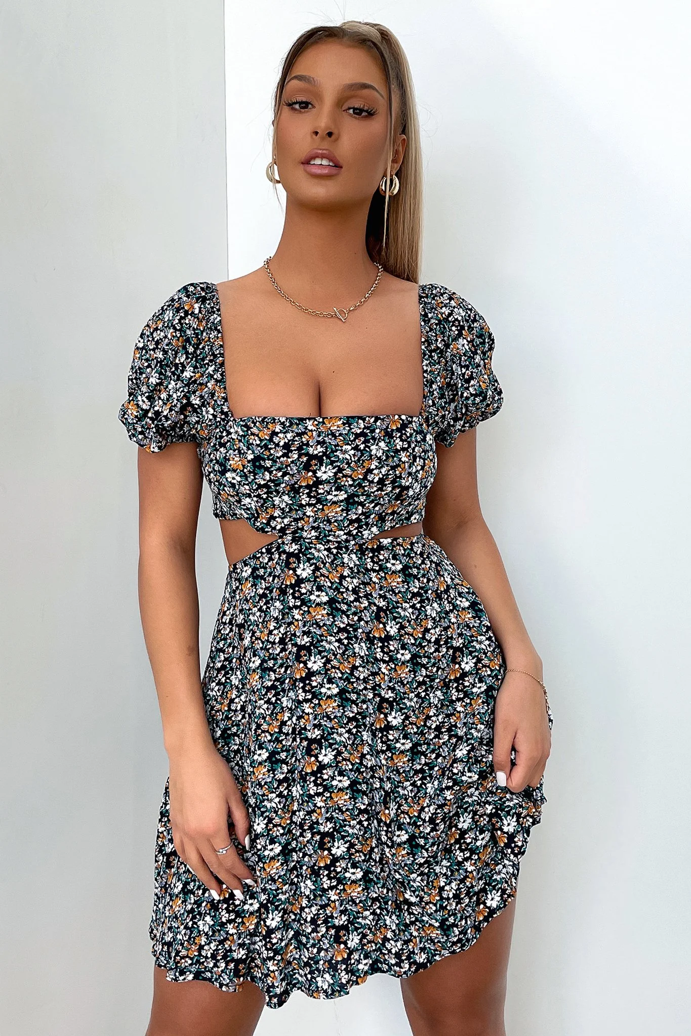 Tracey Dress - Navy Floral