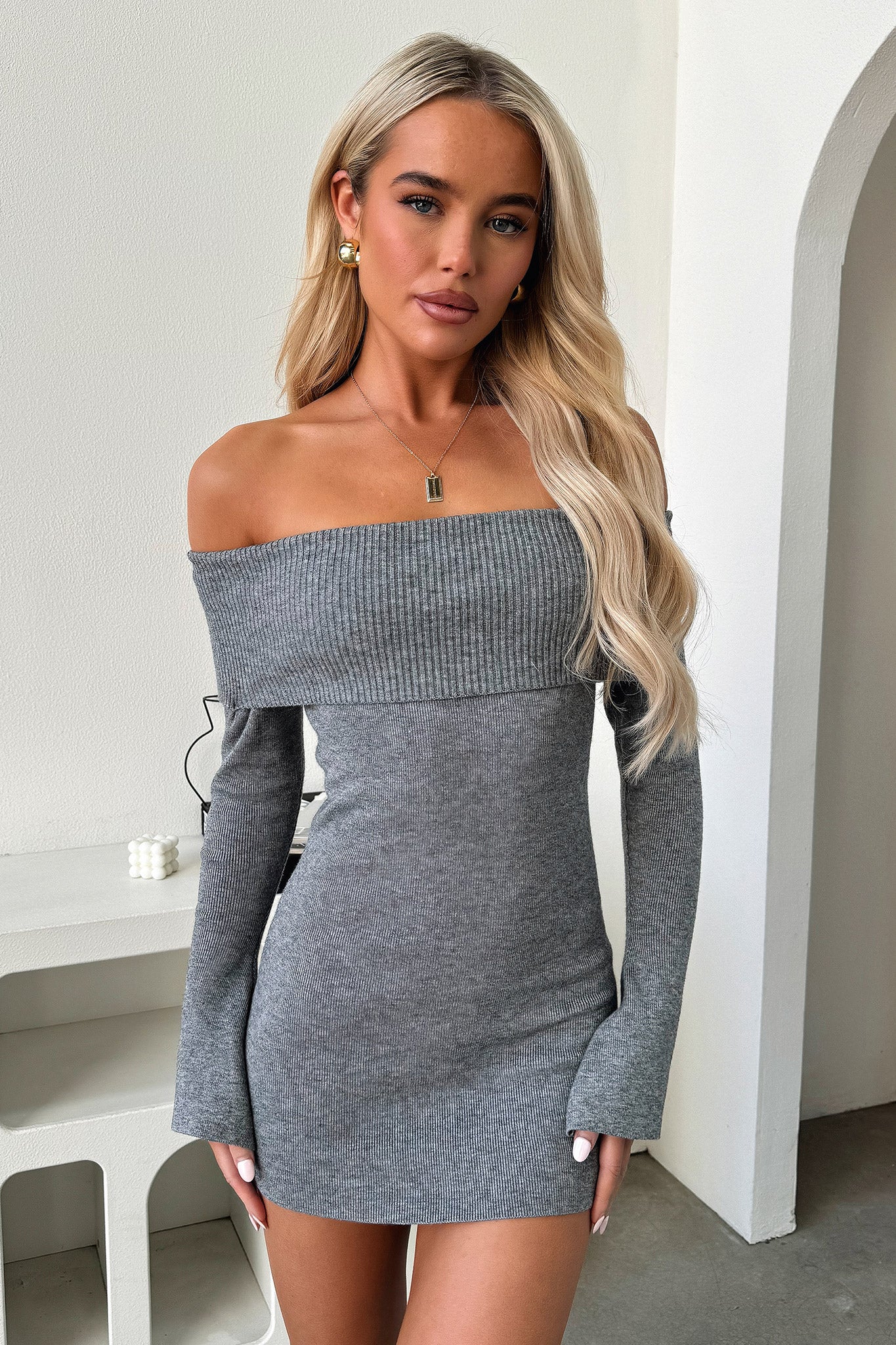 Aaliyah Mini Dress - Grey