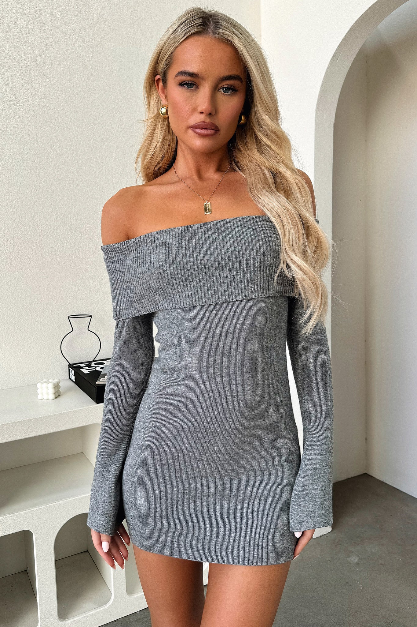 Aaliyah Mini Dress - Grey