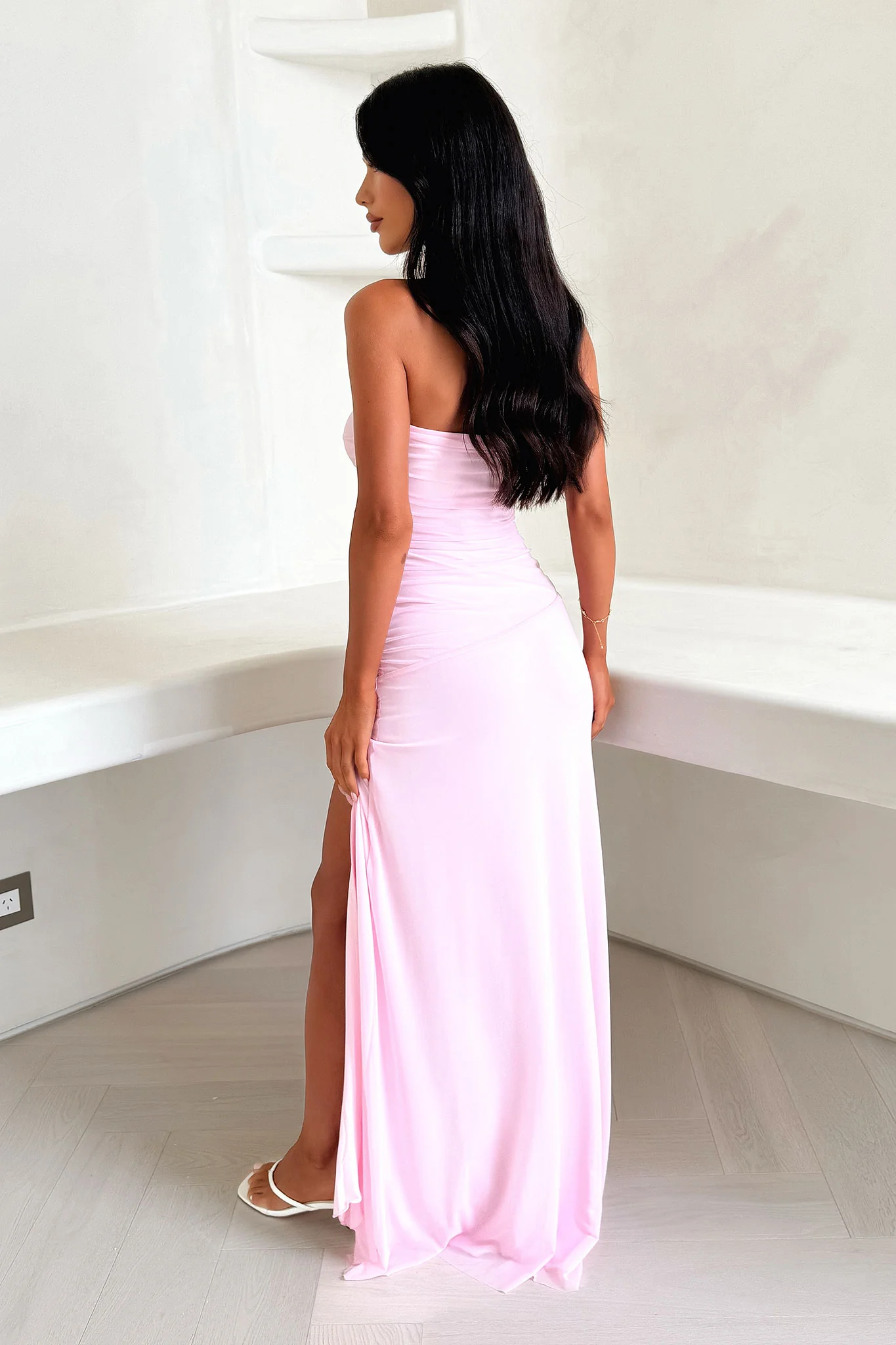 Renesmee Strapless Maxi Dress - Pink