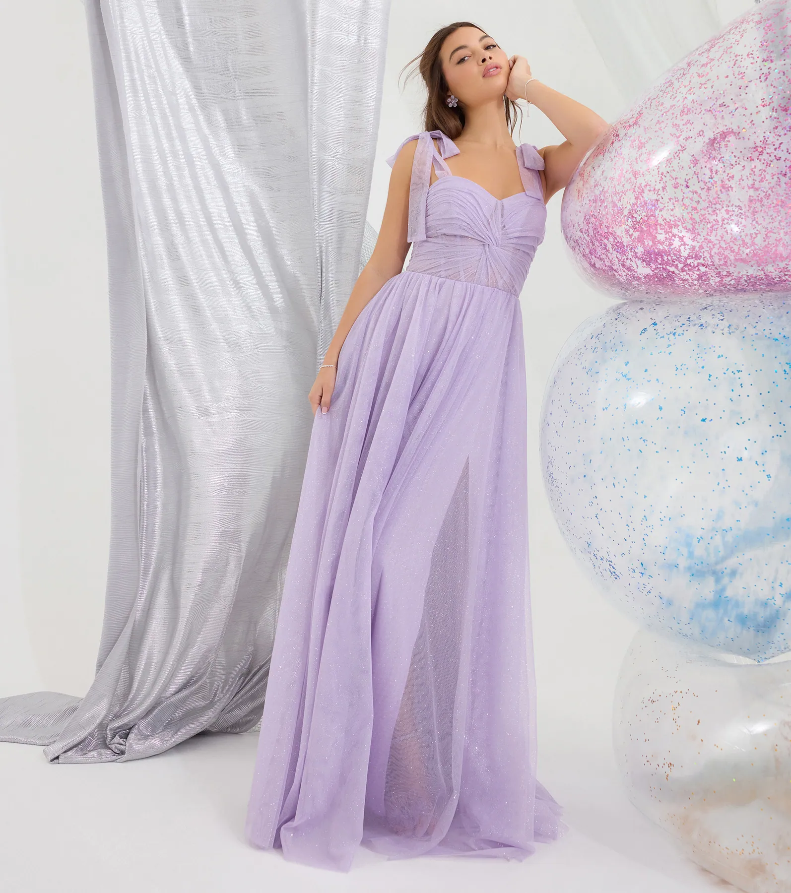 Ellery Glitter Tulle A-Line Formal Dress