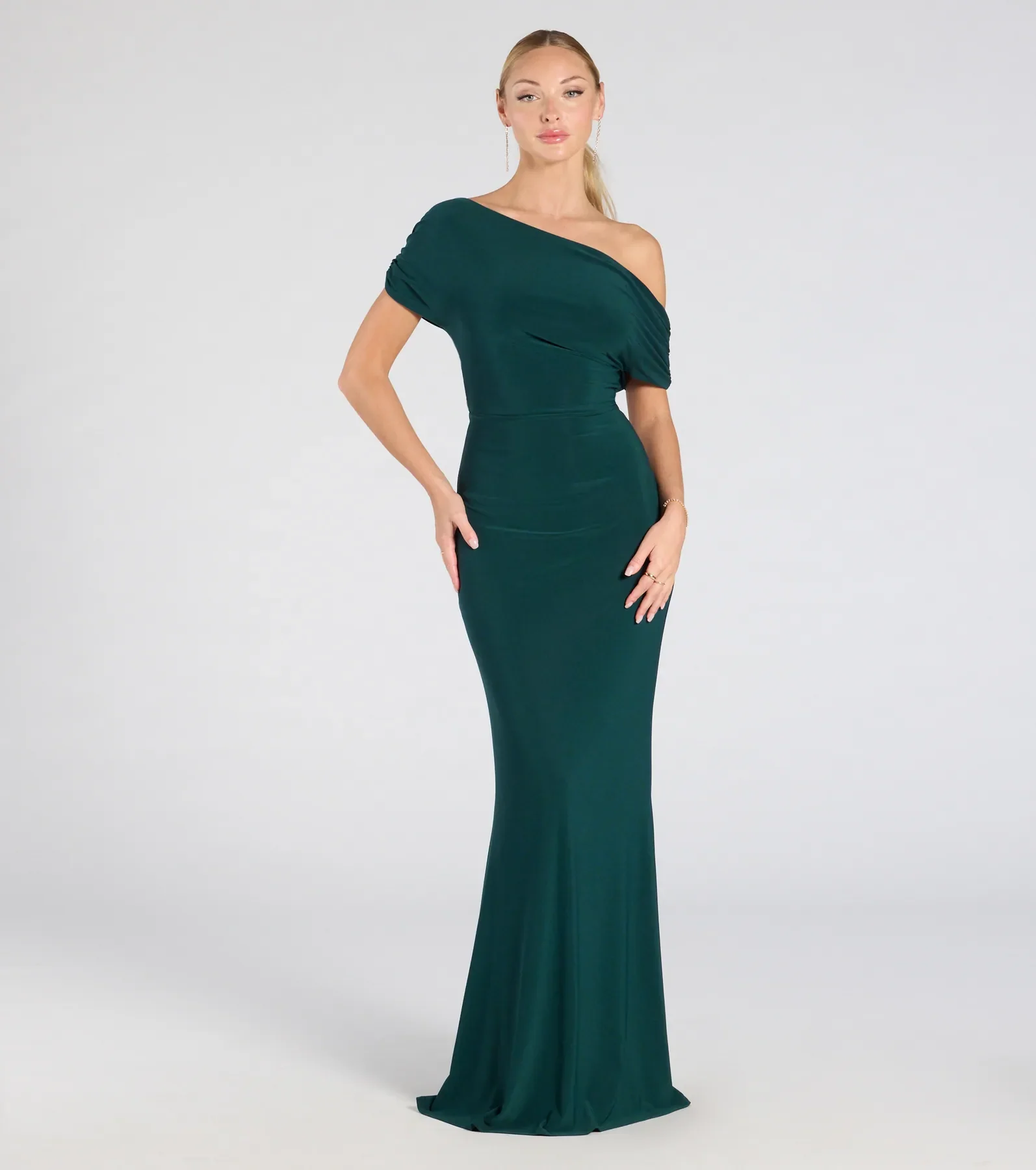 Raven Off-Shoulder Cutout Mermaid Formal Dress
