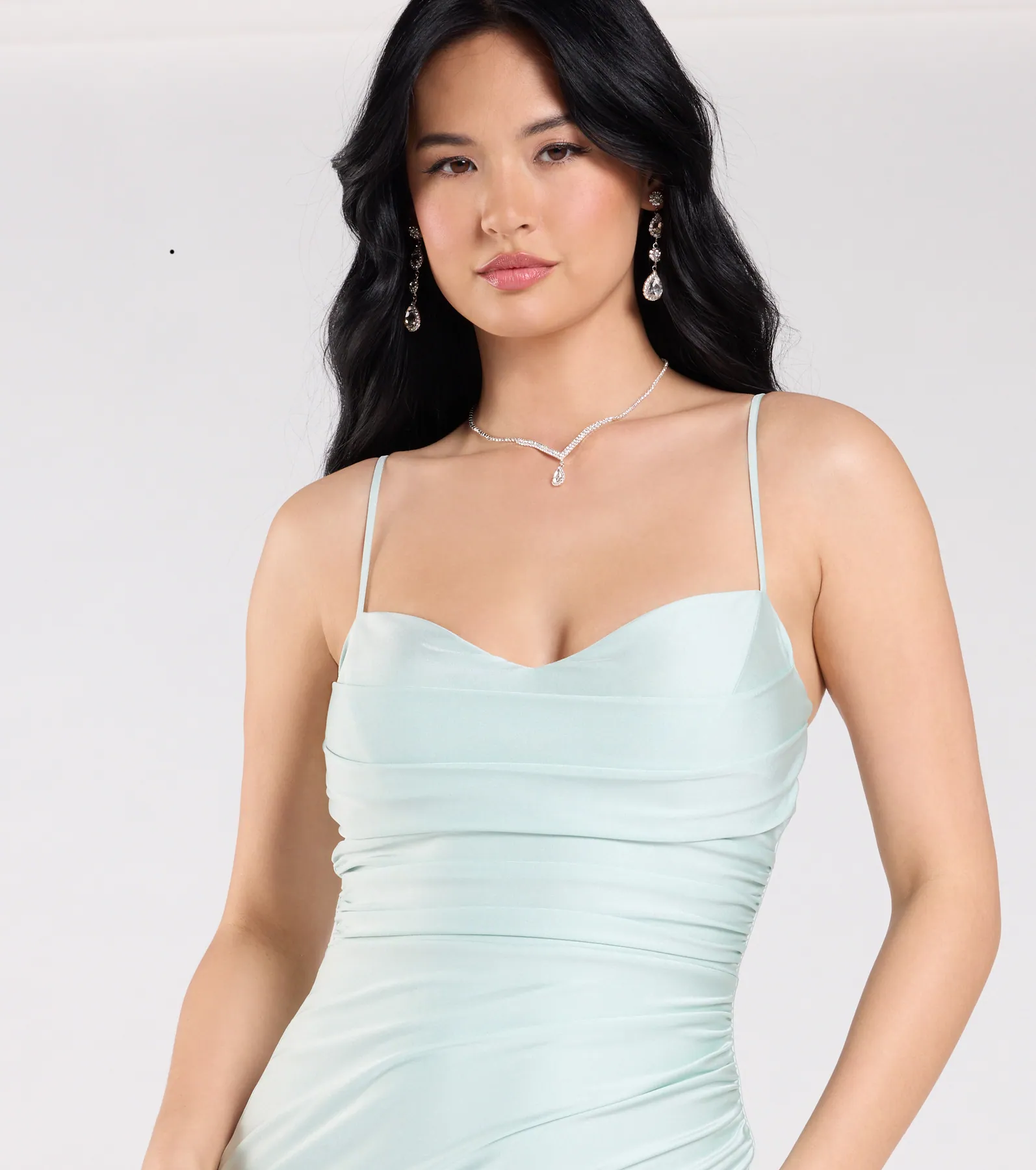 Marcie Cowl Neck Slit Mermaid Formal Dress