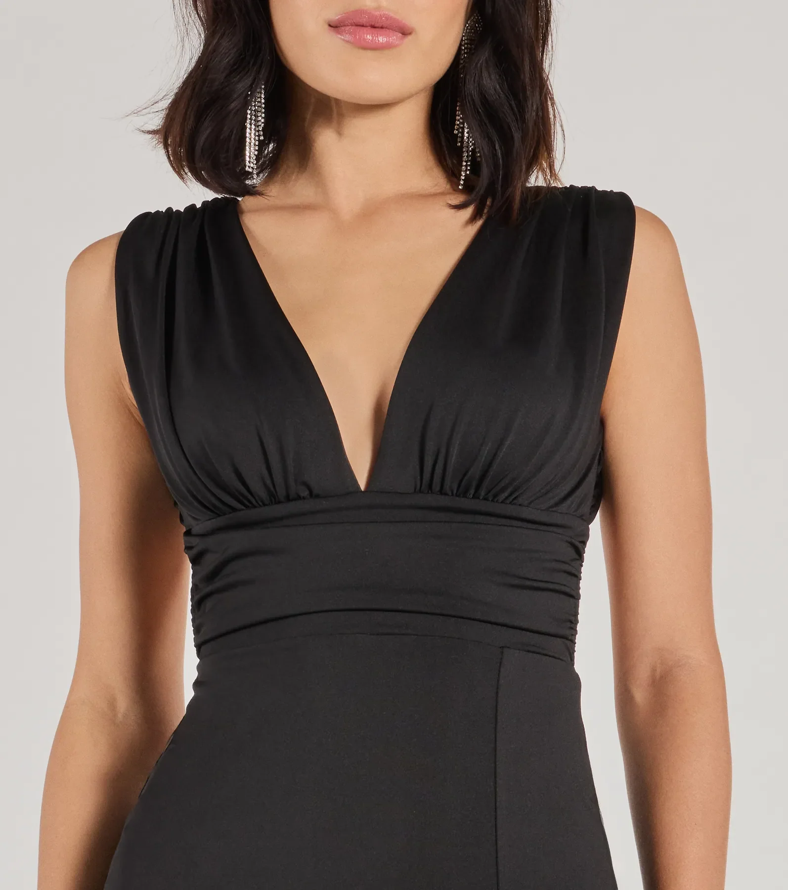 Liesel High Slit Open Back Column Dress