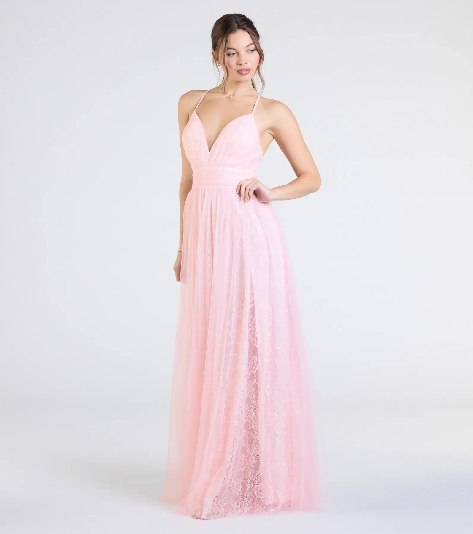 Kimora Lace Tulle A-Line Formal Dress