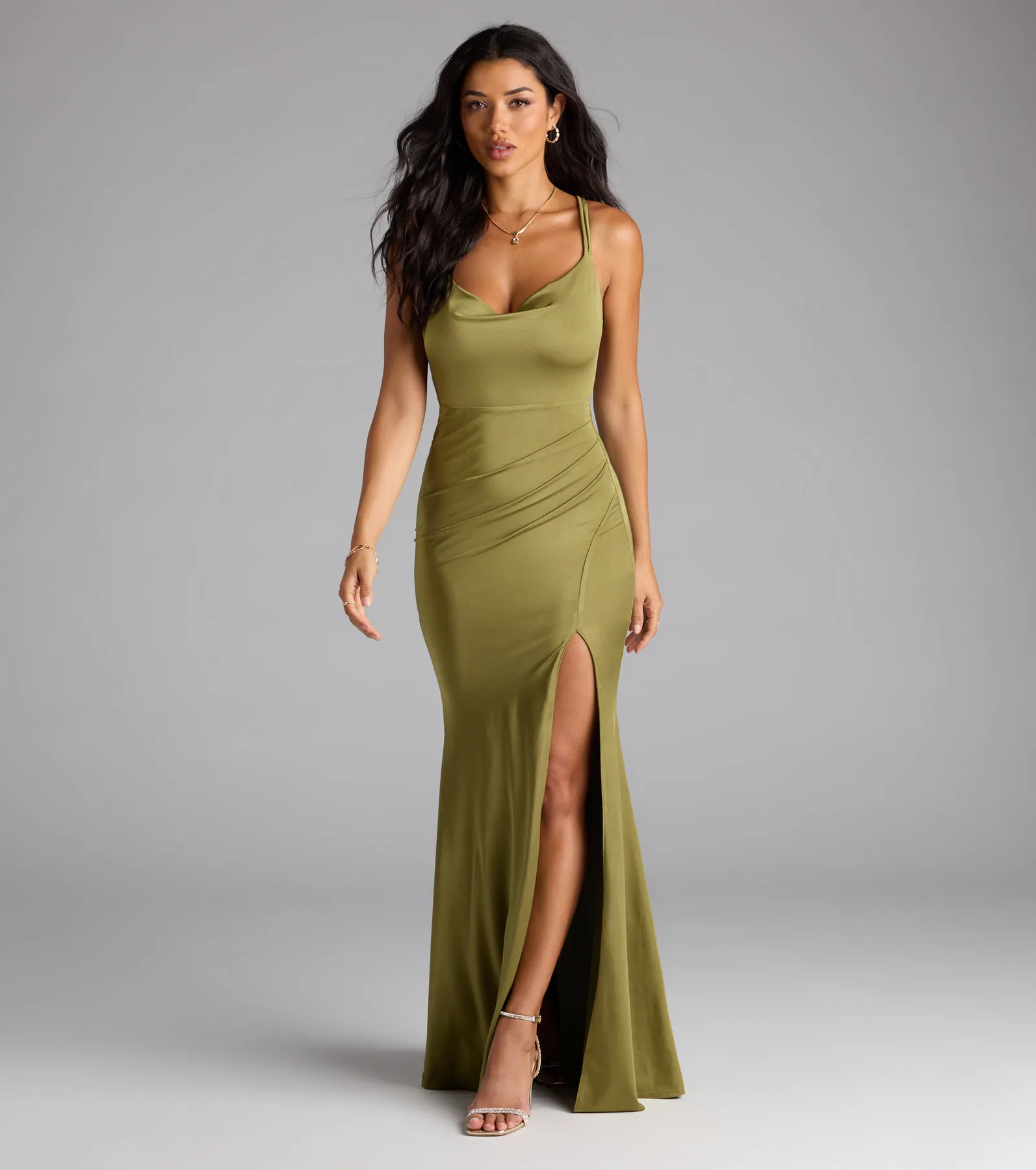 Fabienne Open Back Slit Mermaid Formal Dress