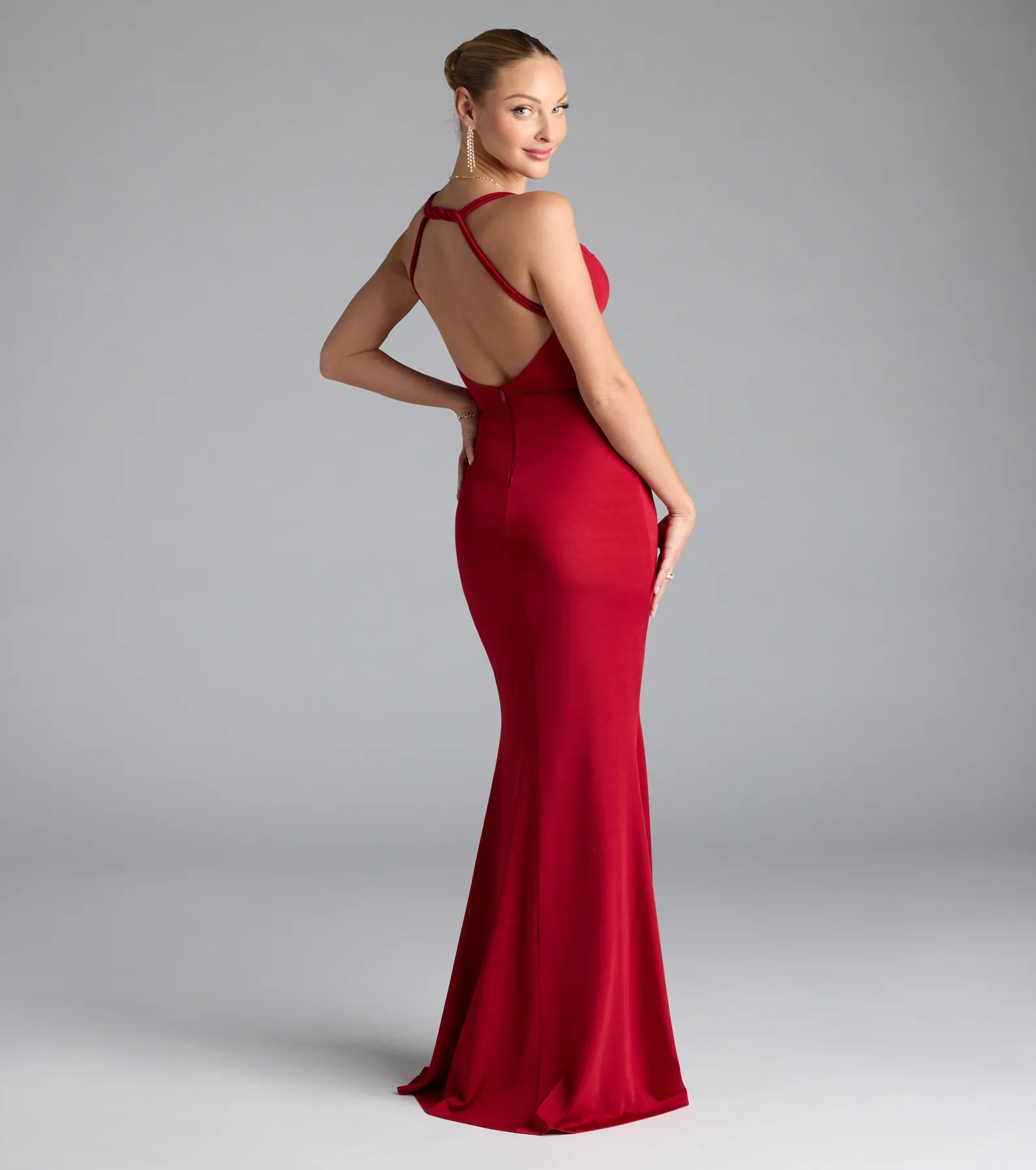 Fabienne Open Back Slit Mermaid Formal Dress