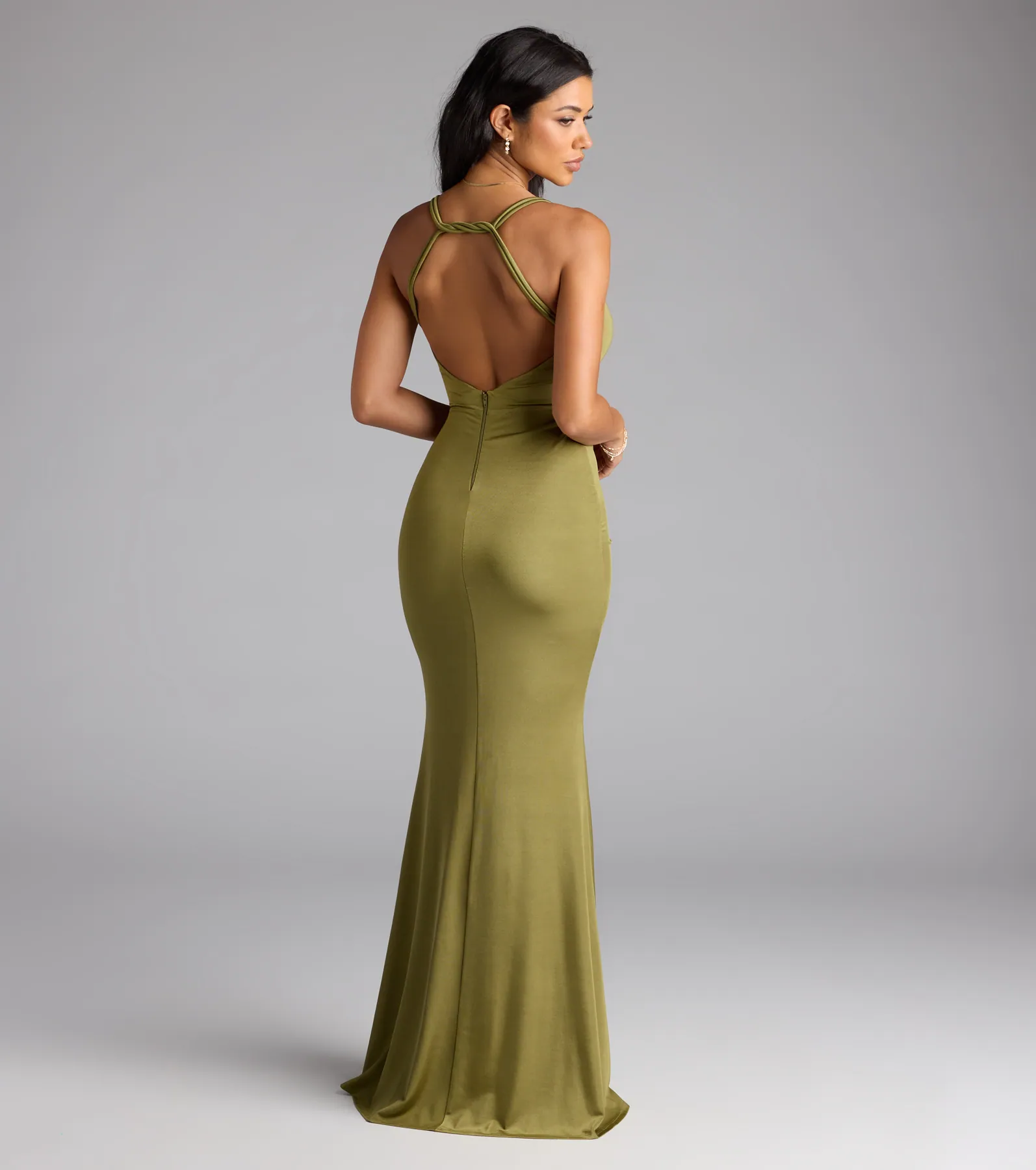 Fabienne Open Back Slit Mermaid Formal Dress