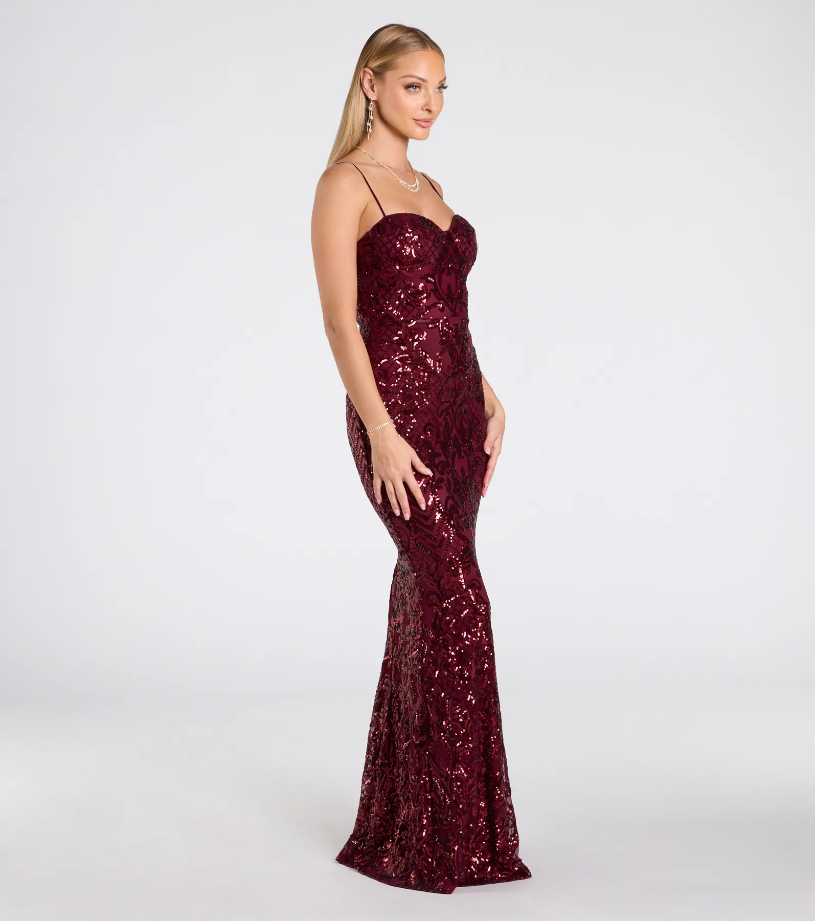 Jessie Sweetheart Mermaid Sequin Formal Dress