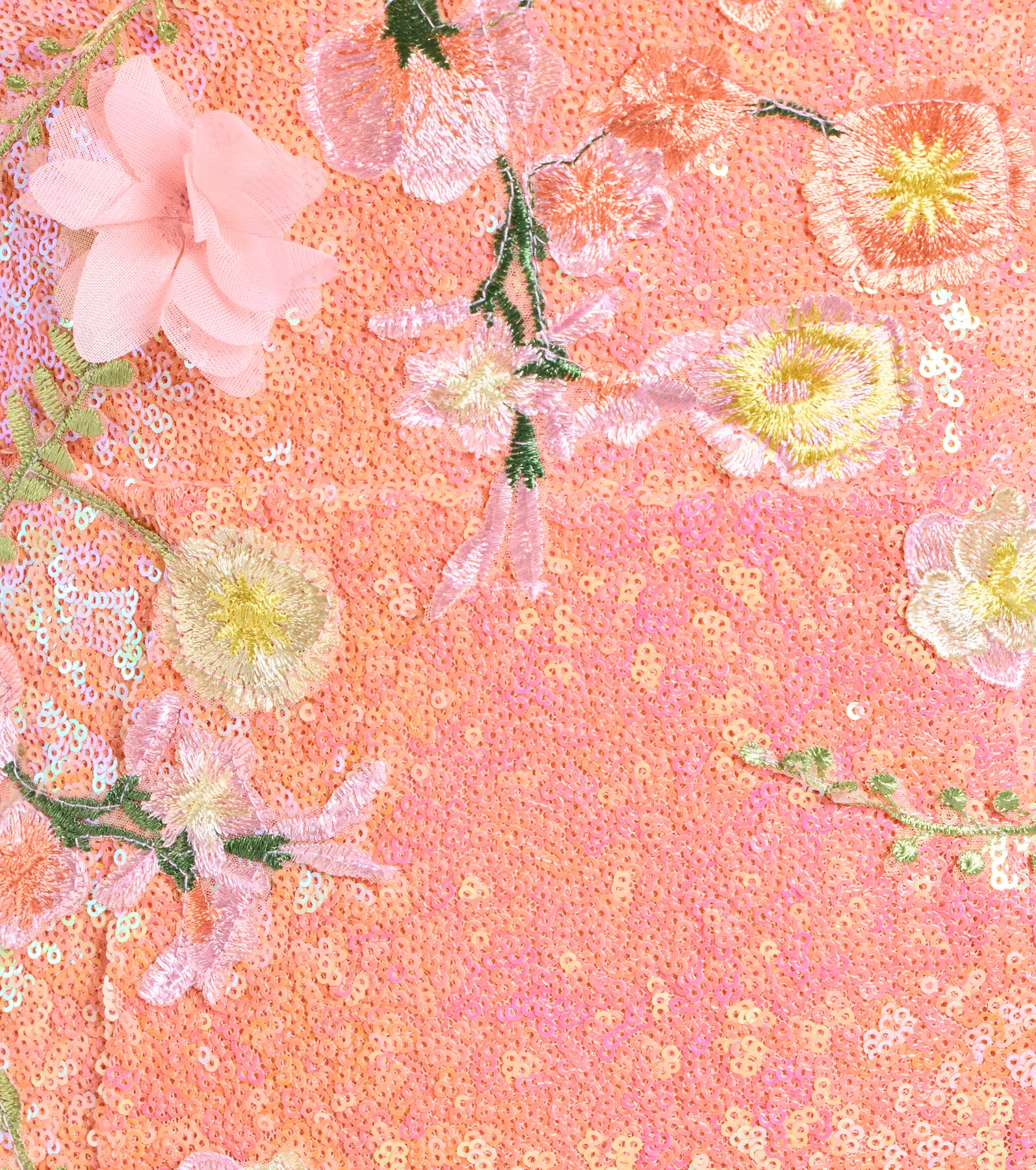 Minerva Strapless Floral Sequin Formal Dress