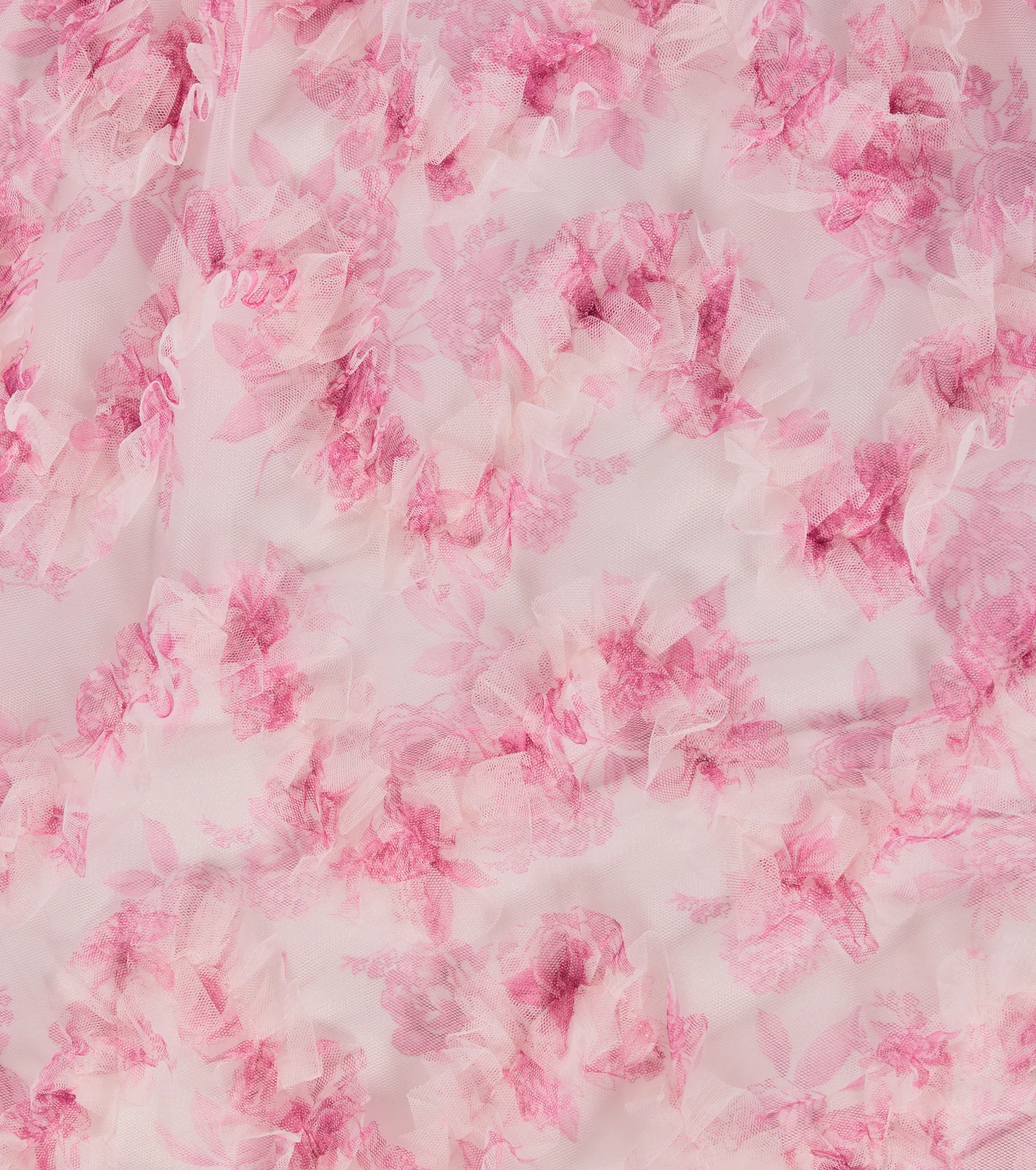 Caitlyn Lace-Up Rose Floral A-Line Formal Dress