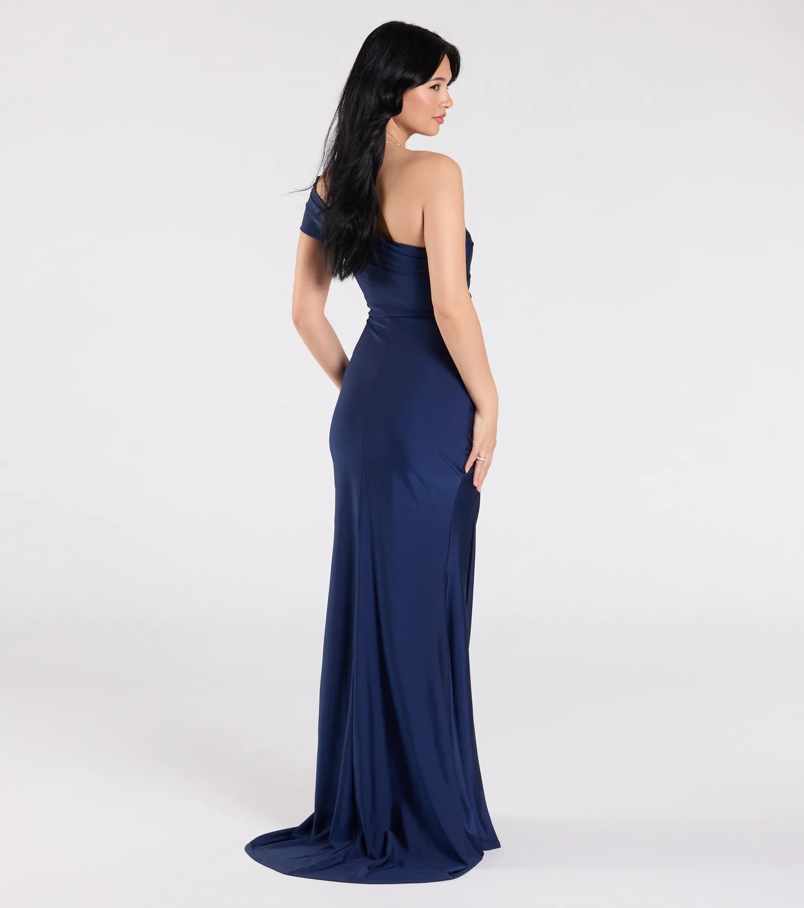 Mona Off-Shoulder Slit Mermaid Formal Dress