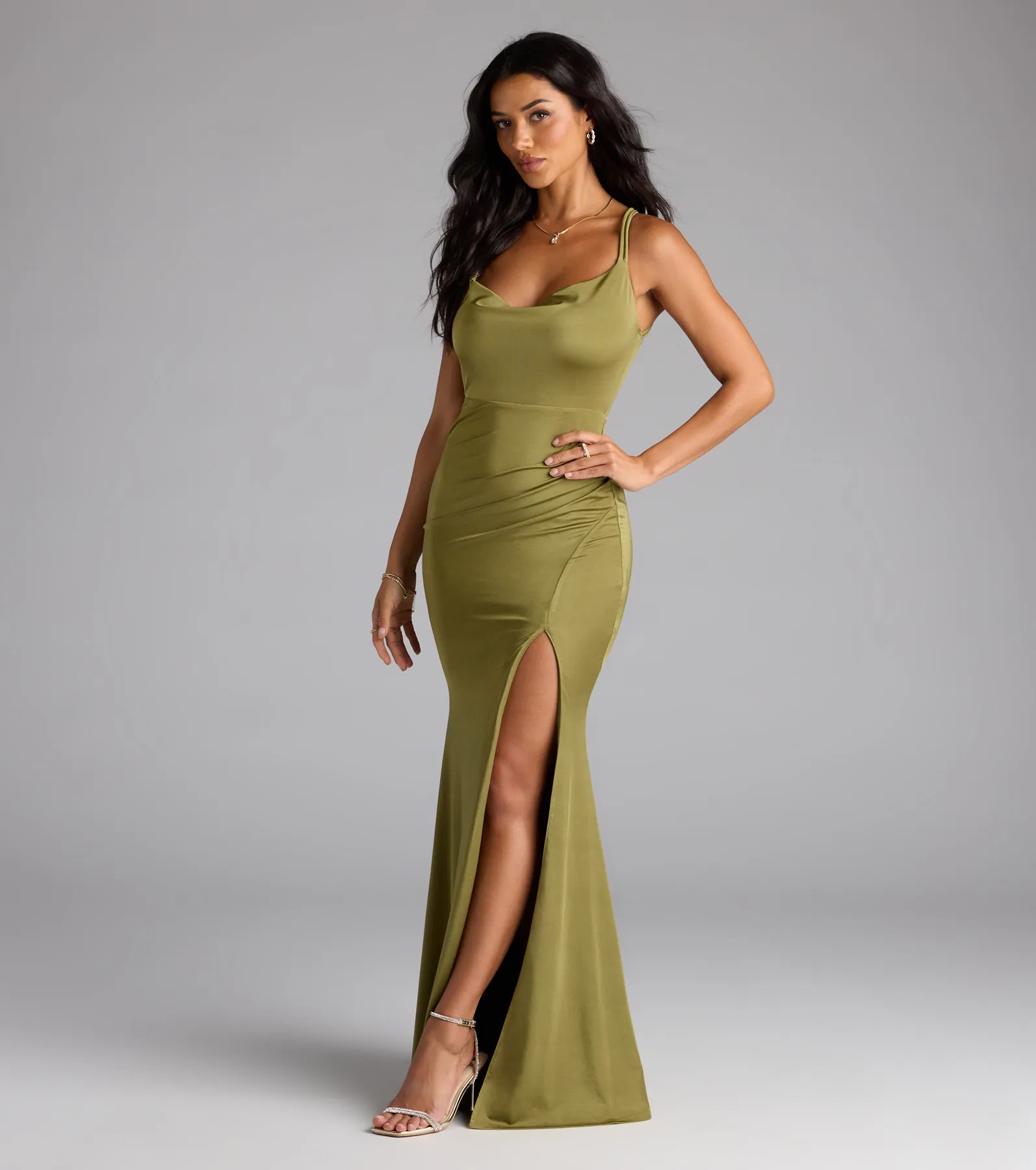 Fabienne Open Back Slit Mermaid Formal Dress