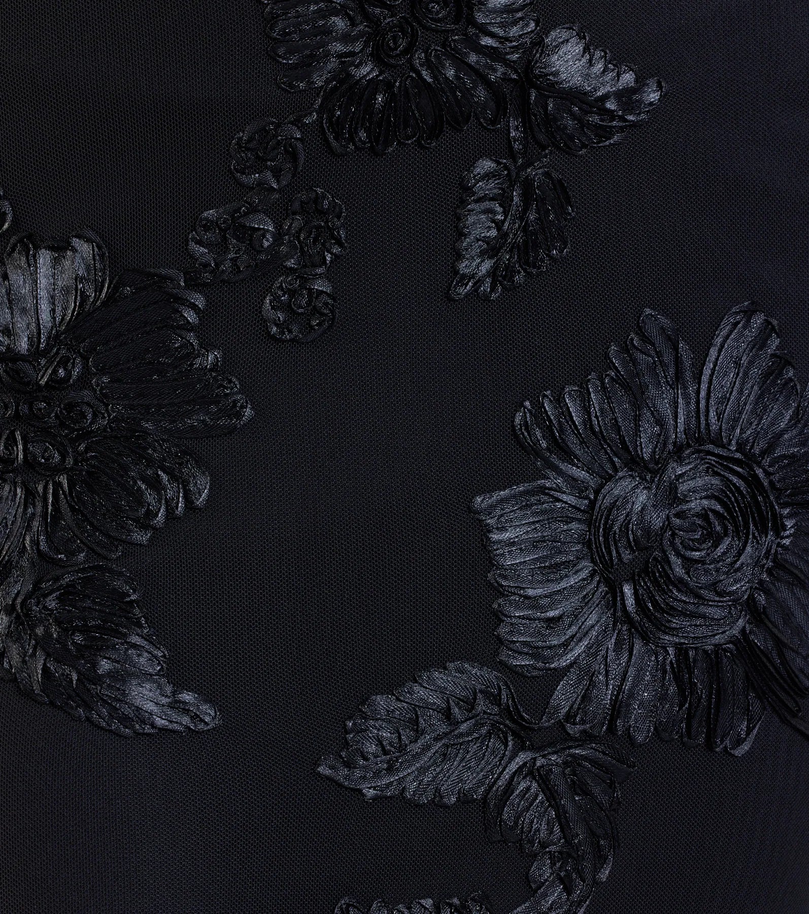 Gabi Lace-Up Floral Trim Mermaid Formal Dress