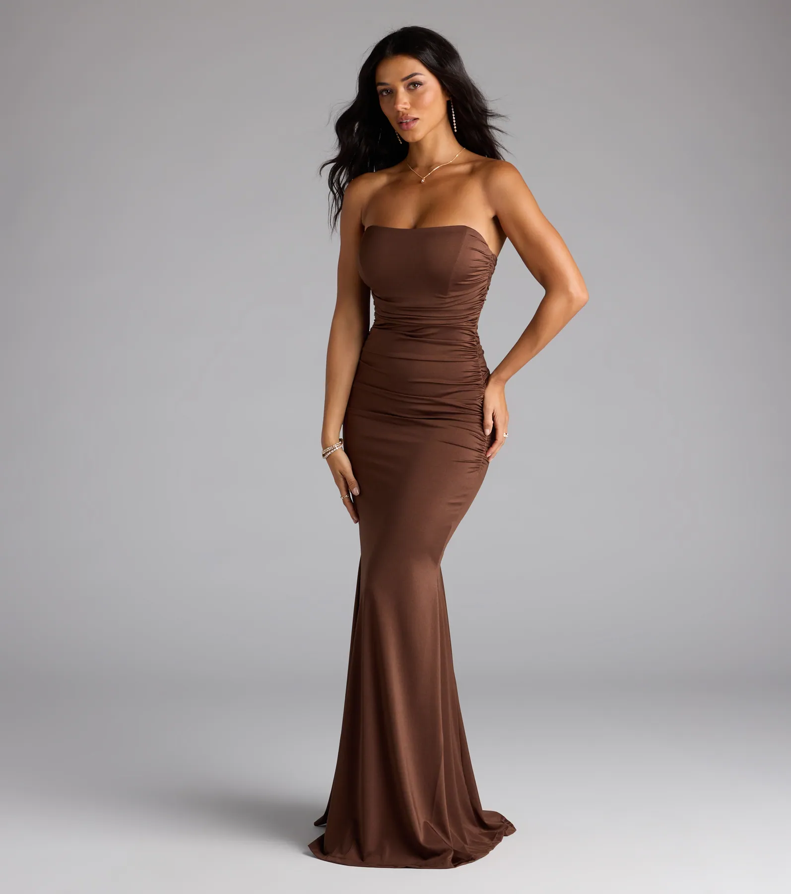 Georgina Strapless Lace-Up Mermaid Formal Dress