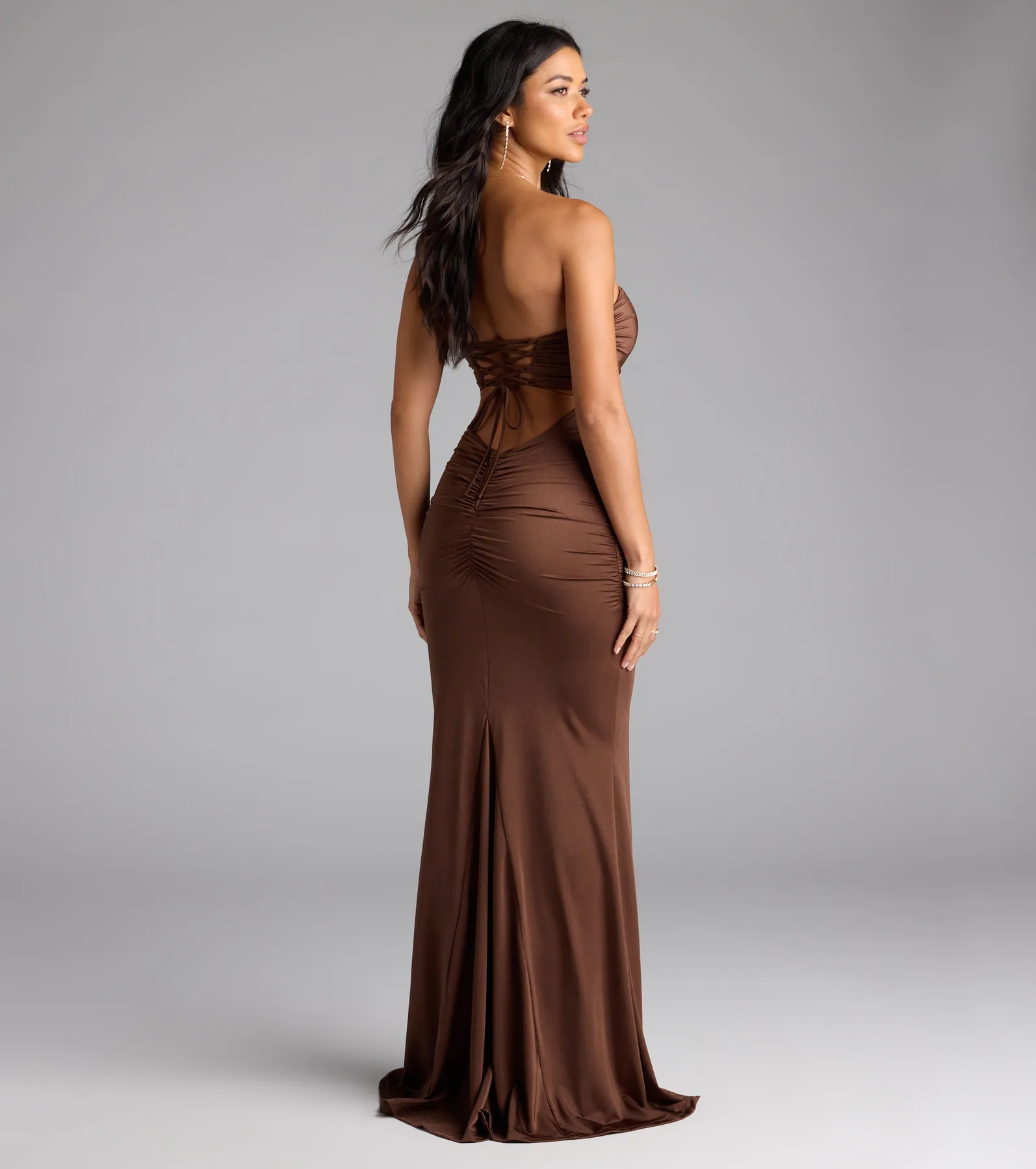 Georgina Strapless Lace-Up Mermaid Formal Dress