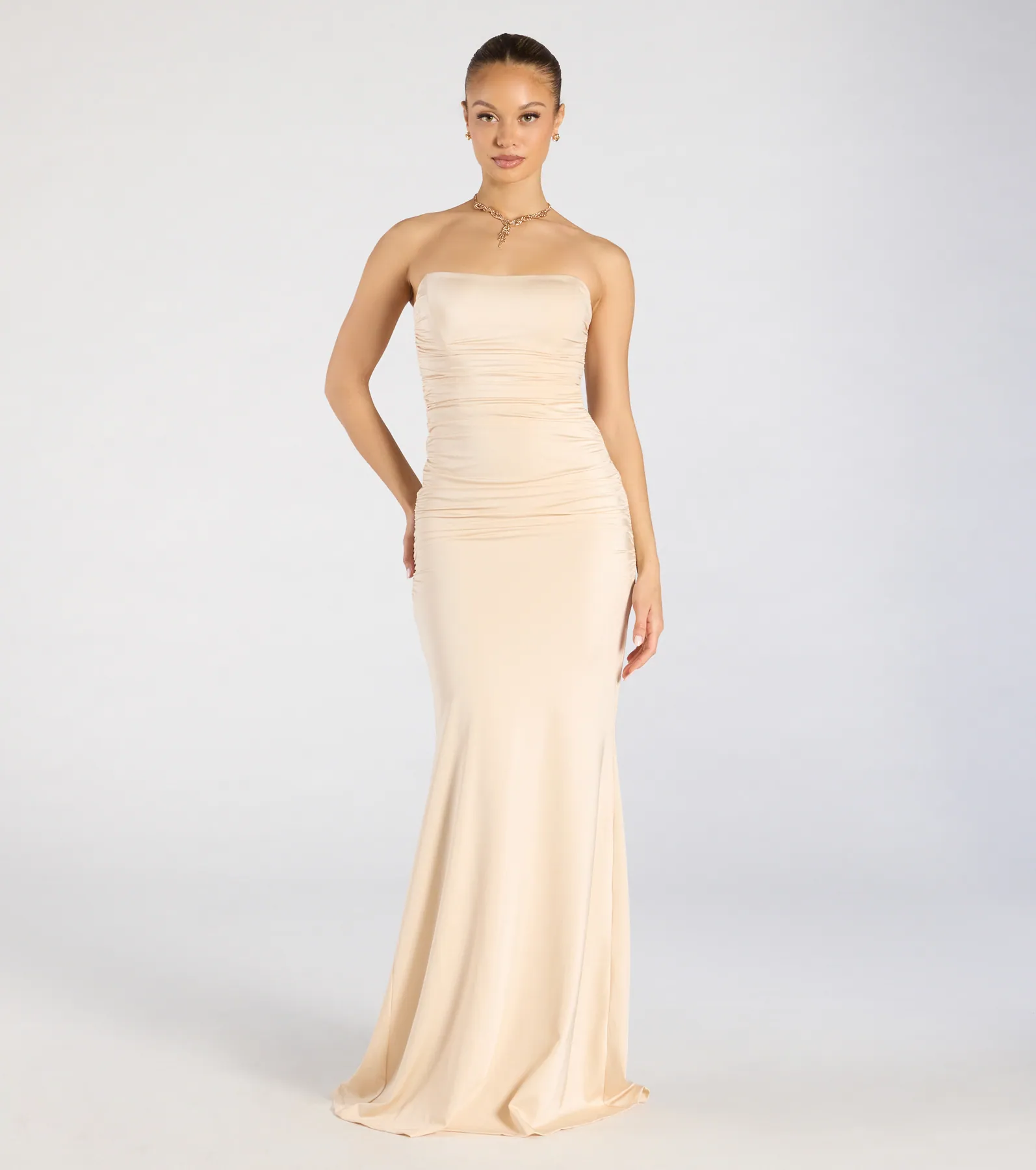 Georgina Strapless Lace-Up Mermaid Formal Dress