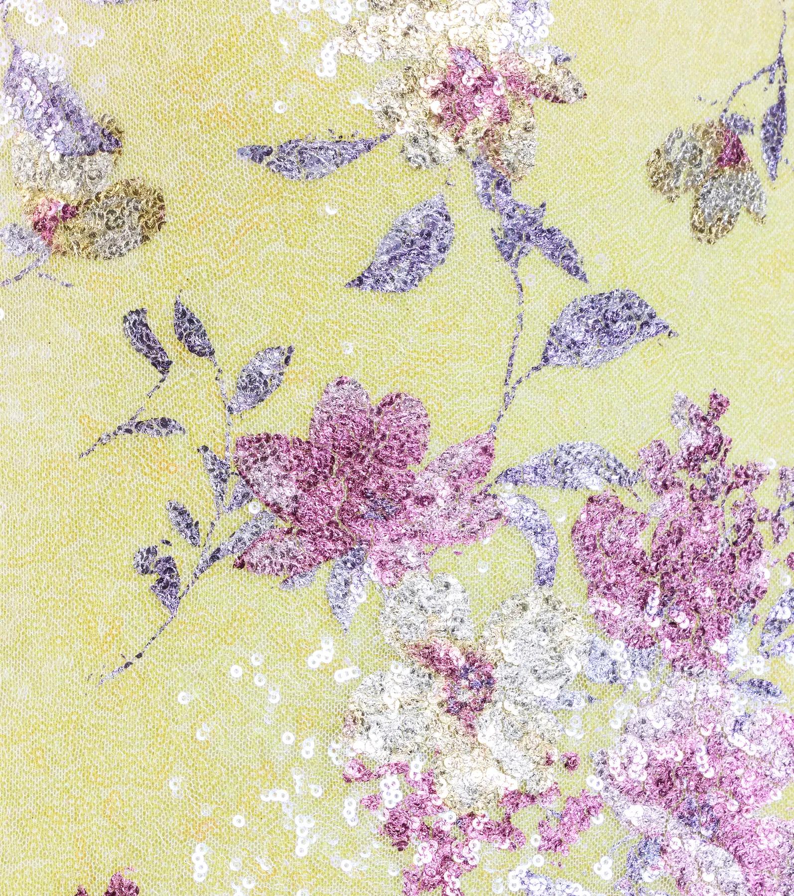 Sierra Lace-Up Floral Sequin Formal Dress