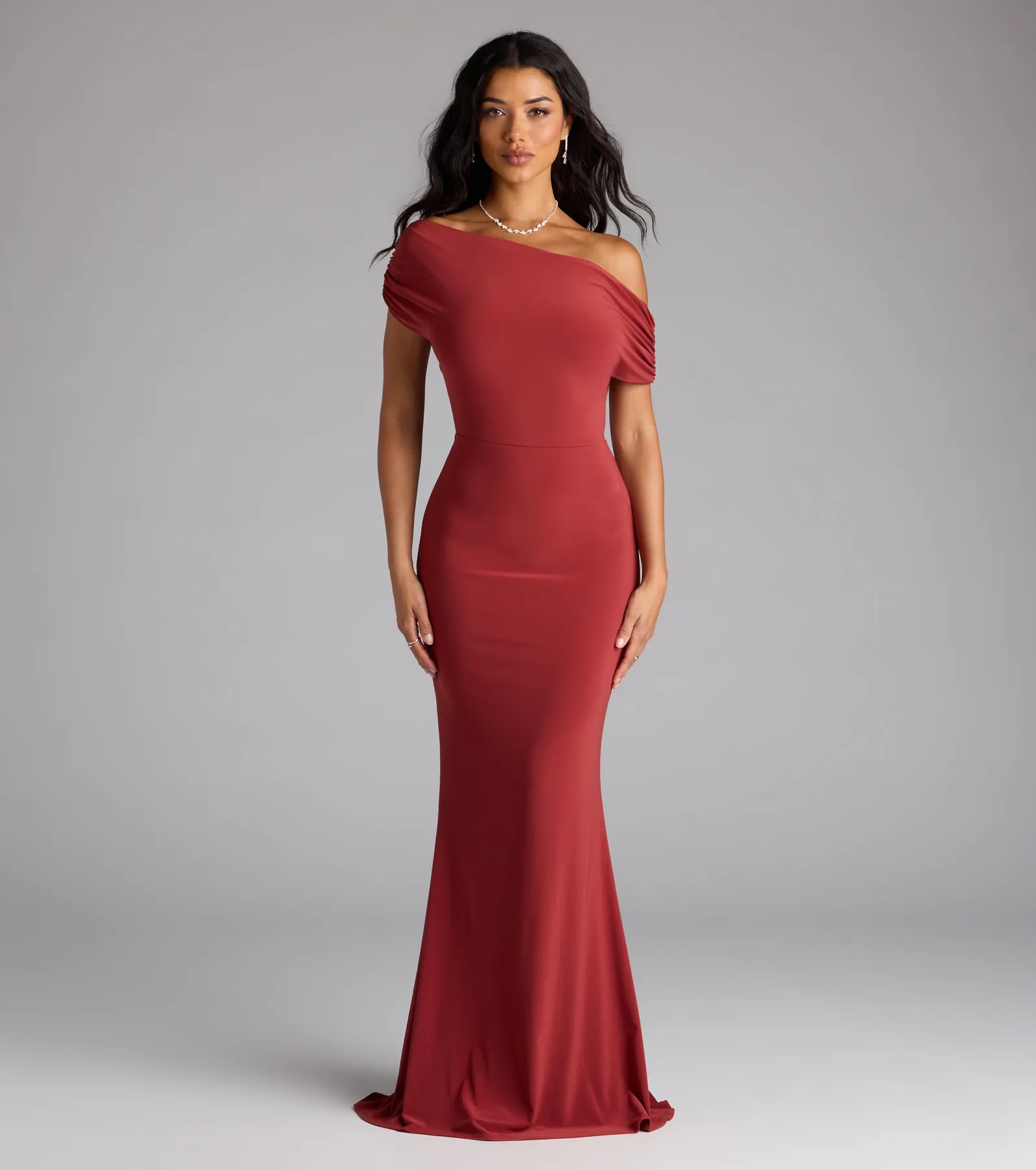 Raven Off-Shoulder Cutout Mermaid Formal Dress