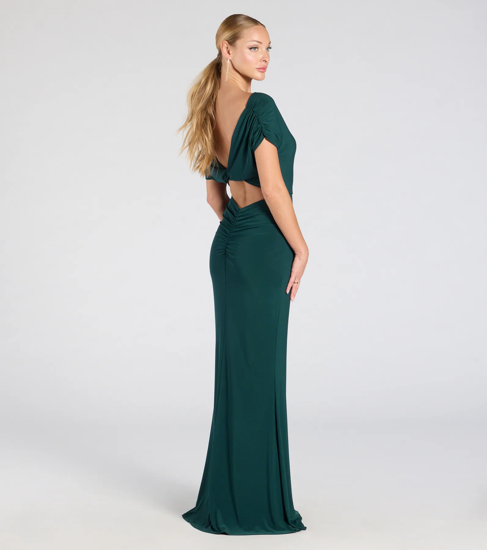 Raven Off-Shoulder Cutout Mermaid Formal Dress