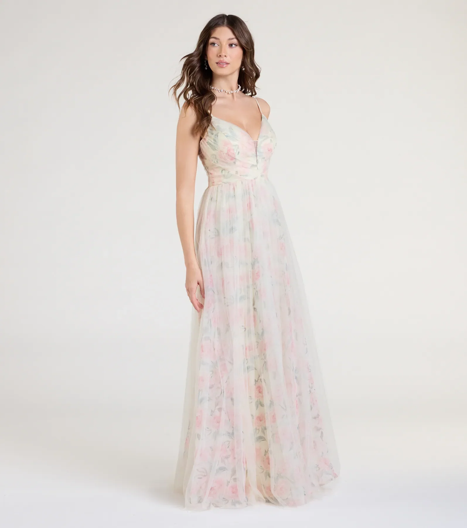 Samaria Sweetheart A-Line Floral Lace Tulle Formal Dress