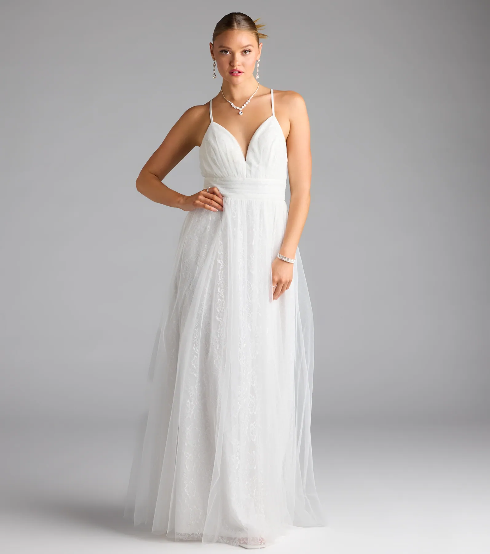 Kimora Lace Tulle A-Line Formal Dress