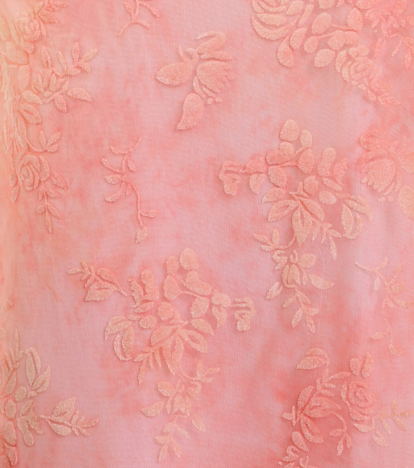 Kristina Floral Velvet Slit Formal Dress