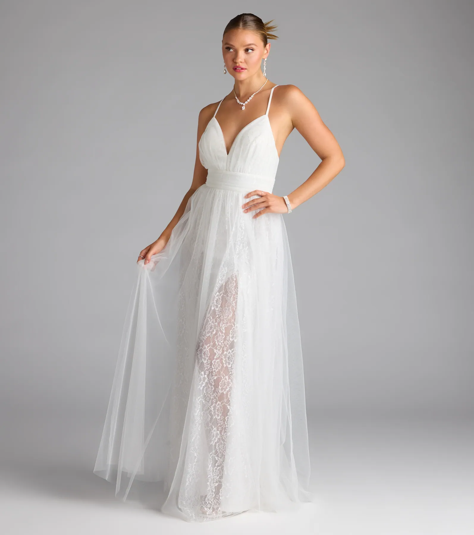 Kimora Lace Tulle A-Line Formal Dress