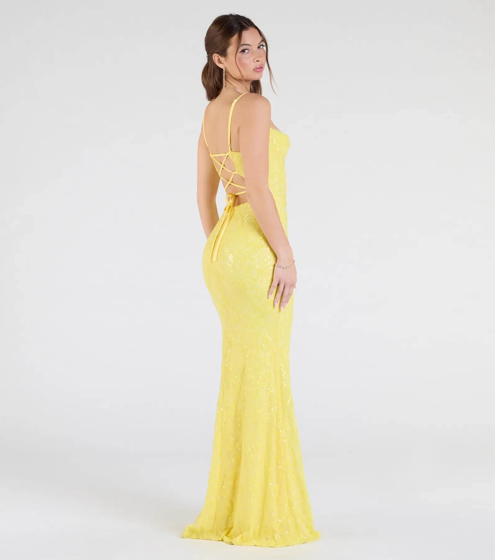 Gabrielle Formal Sequin Long Dress