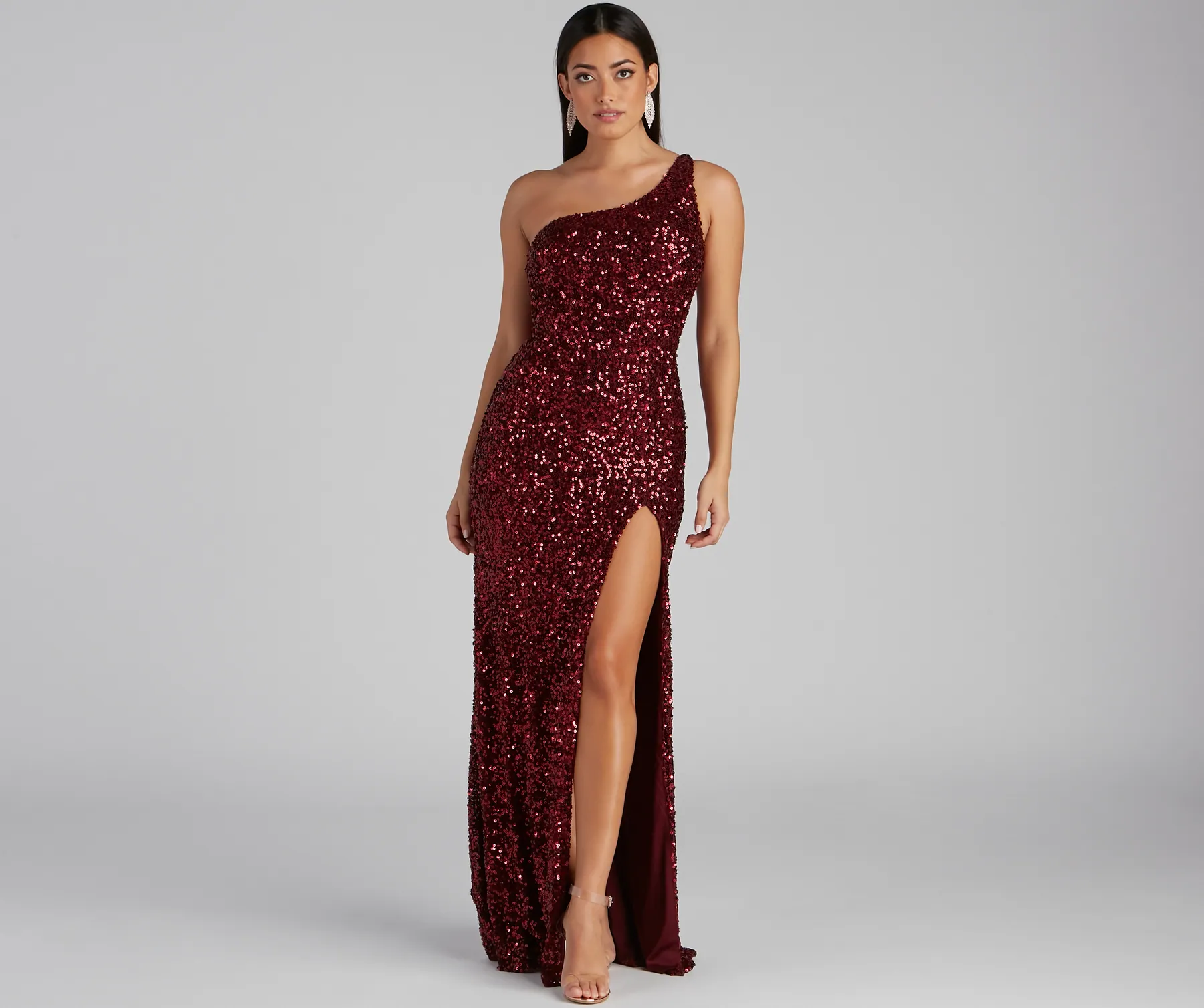 Lyla Formal One-Shoulder Sequin Dress